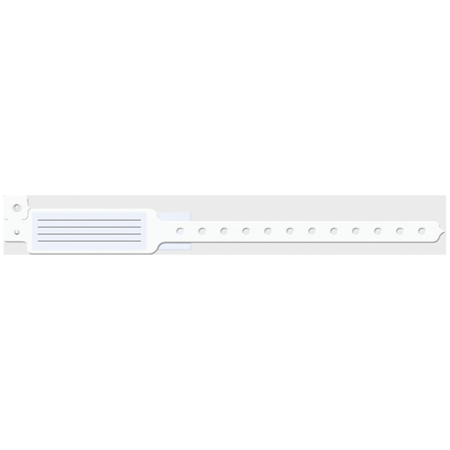 Wristband, Adult/ Pediatric, 10", Insert Vinyl, Custom Printed, White, 250/bx