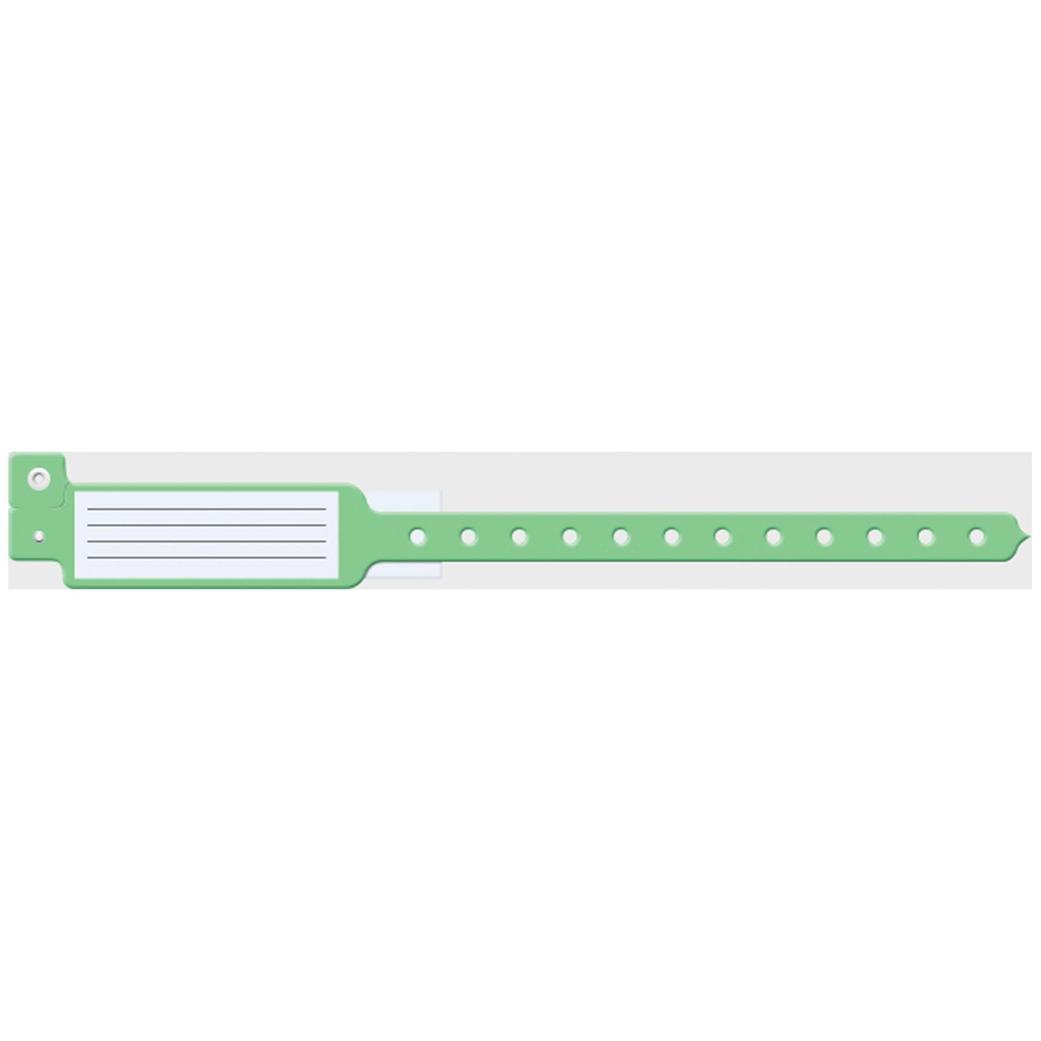 Wristband, Adult/ Pediatric, 10", Insert Vinyl, Green, 250/bx