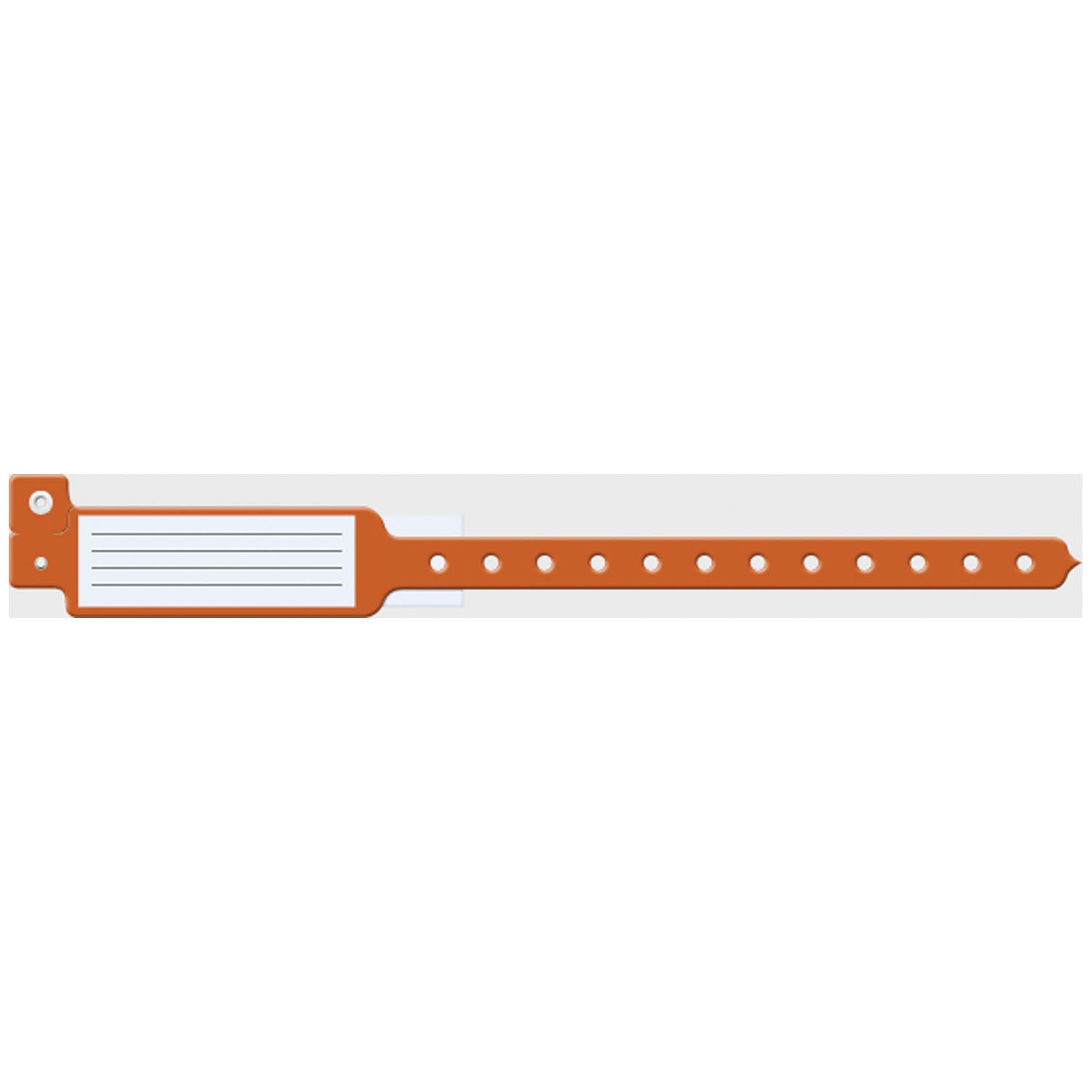 Wristband, Adult/ Pediatric, 10", Insert Vinyl, Orange, 250/bx