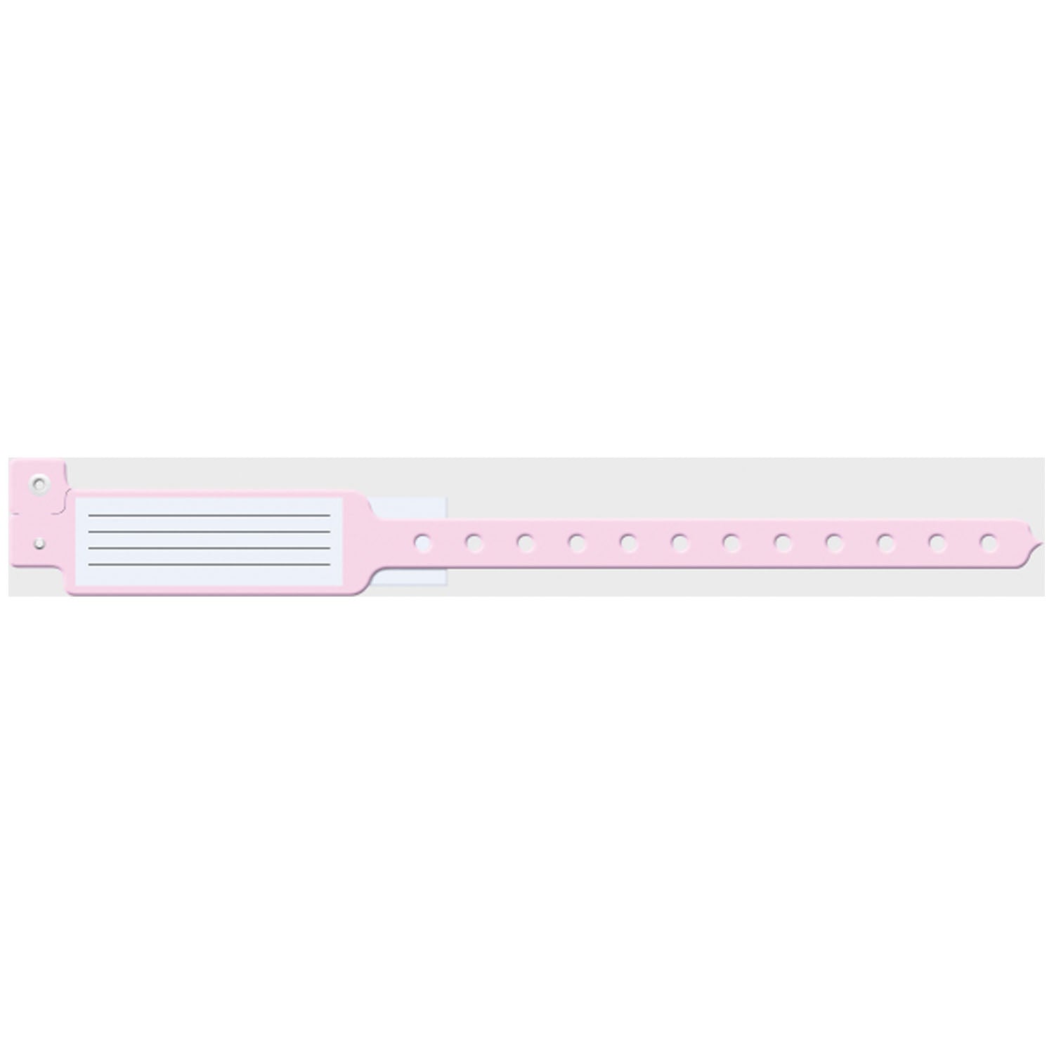 Wristband, Adult/ Pediatric, 10", Insert Vinyl, Custom Printed, Pink, 250/bx