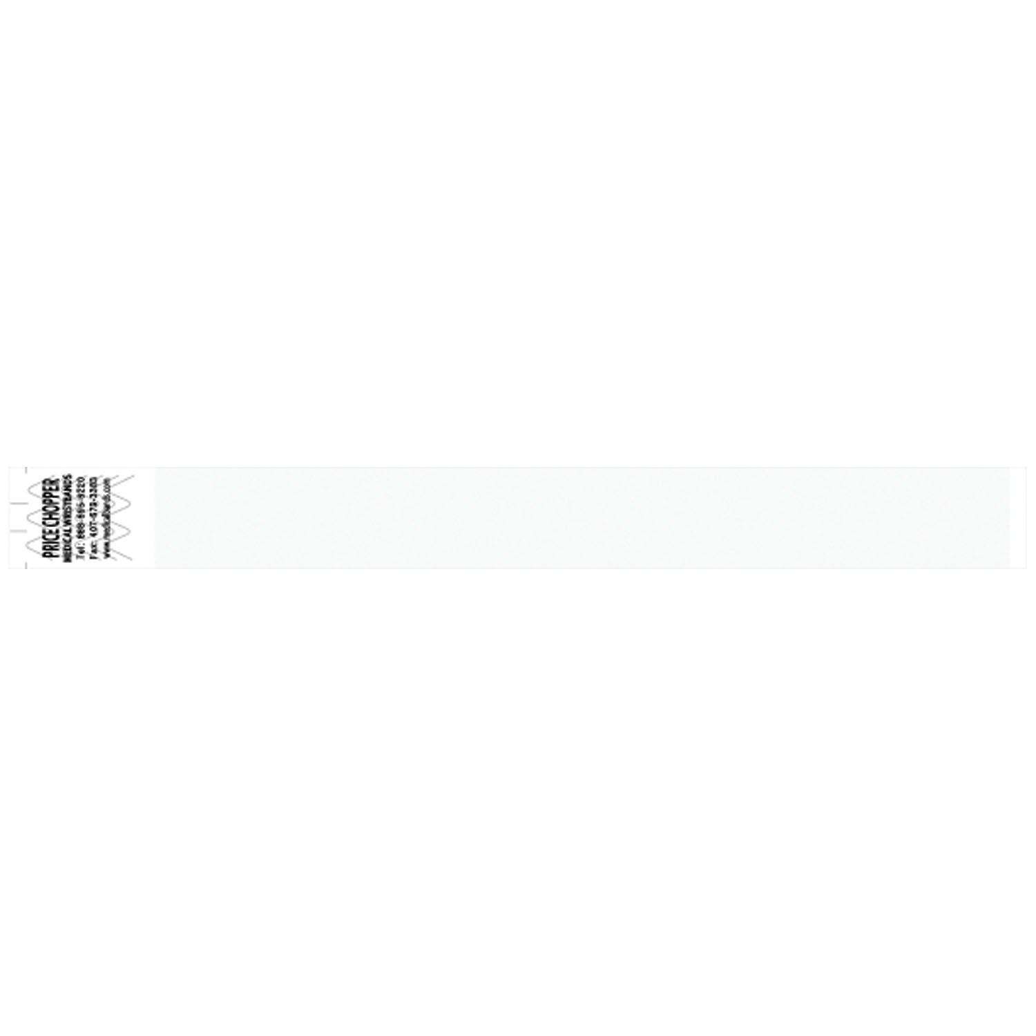 Wristband, Tyvek, 1", Custom Printed, White, 1000/bx