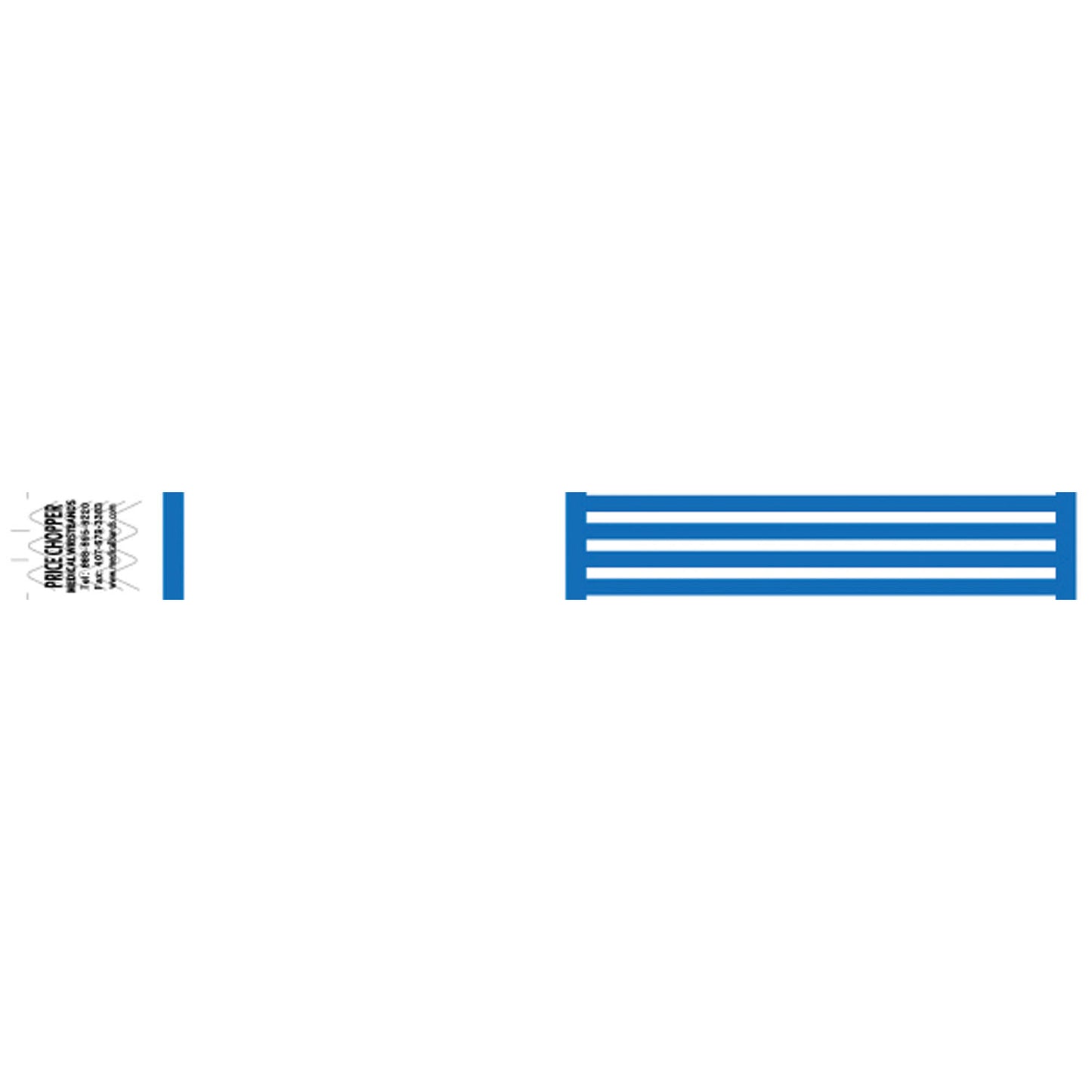 Wristband, Tyvek, 1", Custom Printed, Blue, 1000/bx