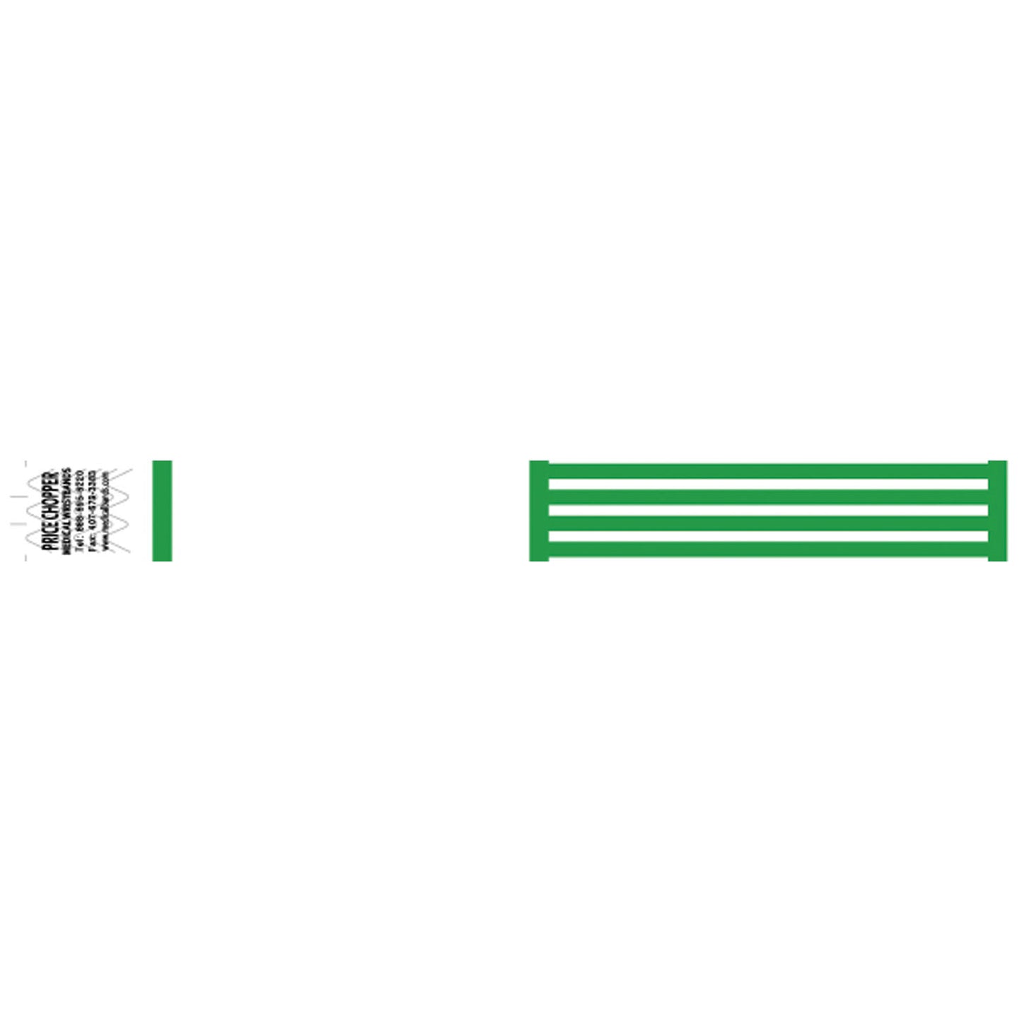 Wristband, Tyvek, 1", Green, 1000/bx