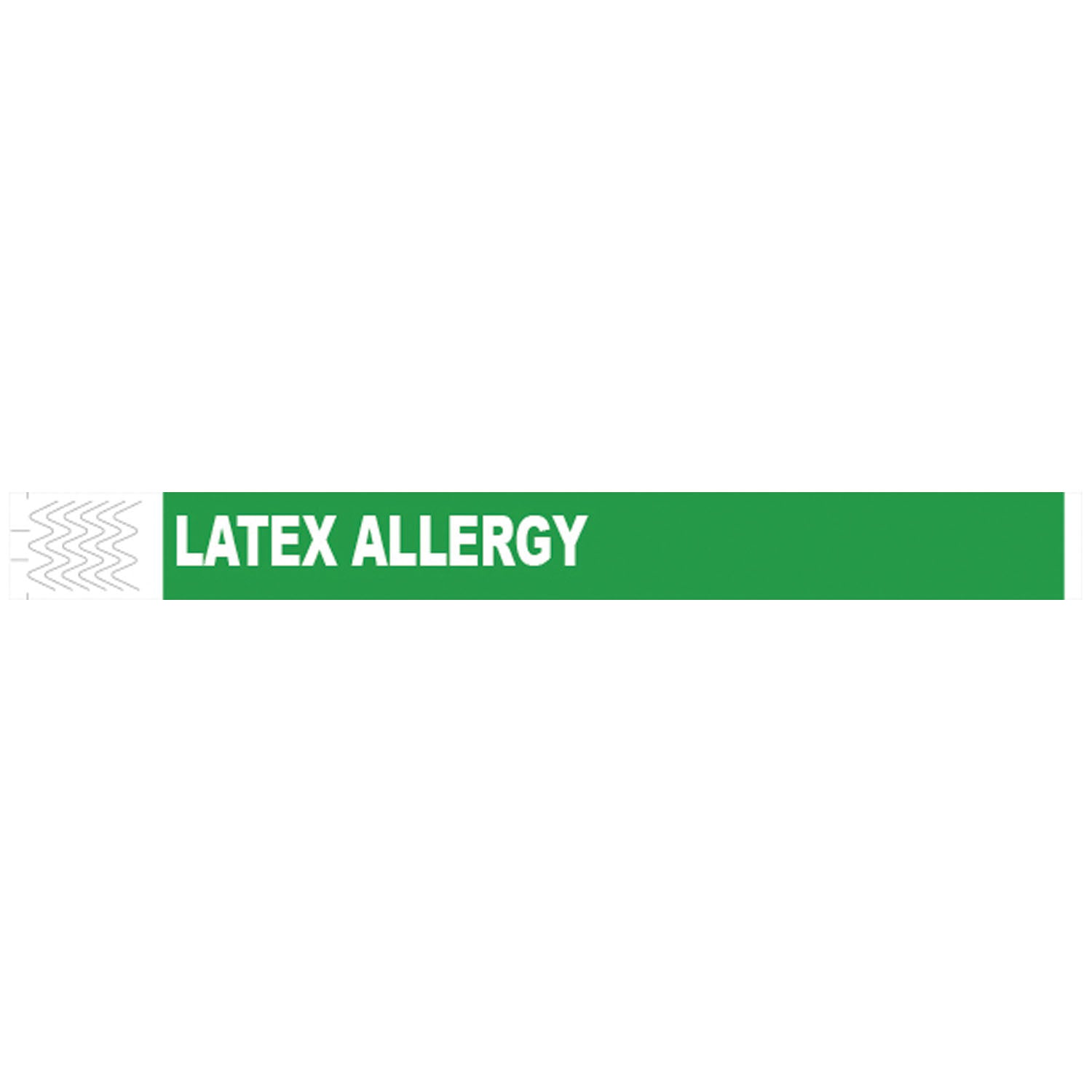 Wristband, Tyvek, 1", Latex Allergy, Green, 1000/bx