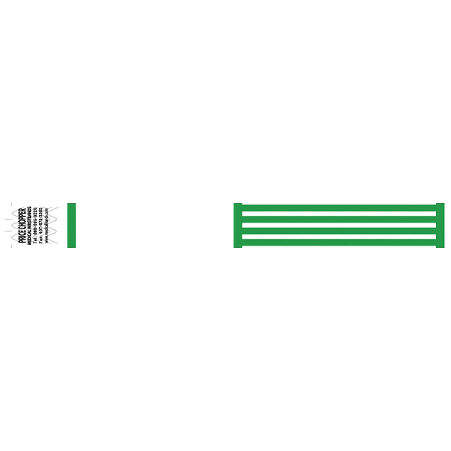 Wristband, Tyvek, 1", Custom Printed, Green, 1000/bx