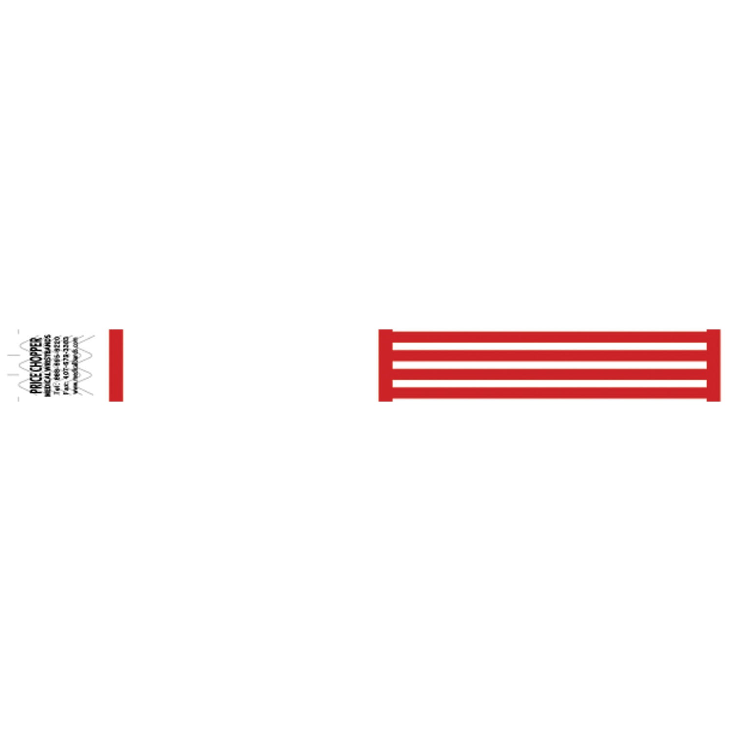 Wristband, Tyvek, 1", Red, 1000/bx