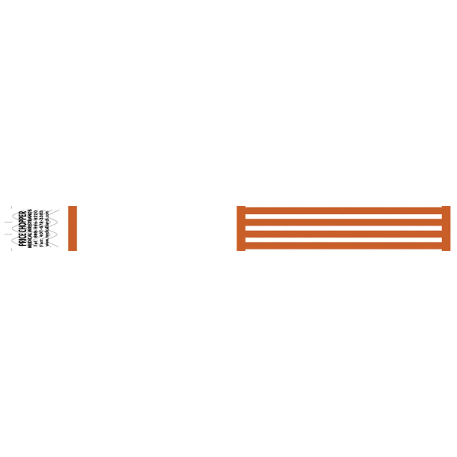 Wristband, Tyvek, 1", Custom Printed, Orange, 1000/bx