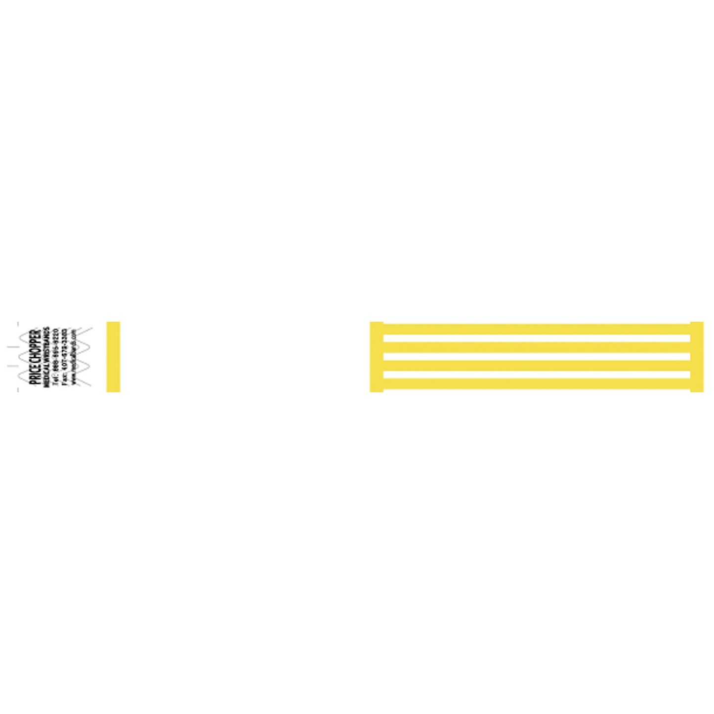 Wristband, Tyvek, 1", Custom Printed, Yellow, 1000/bx
