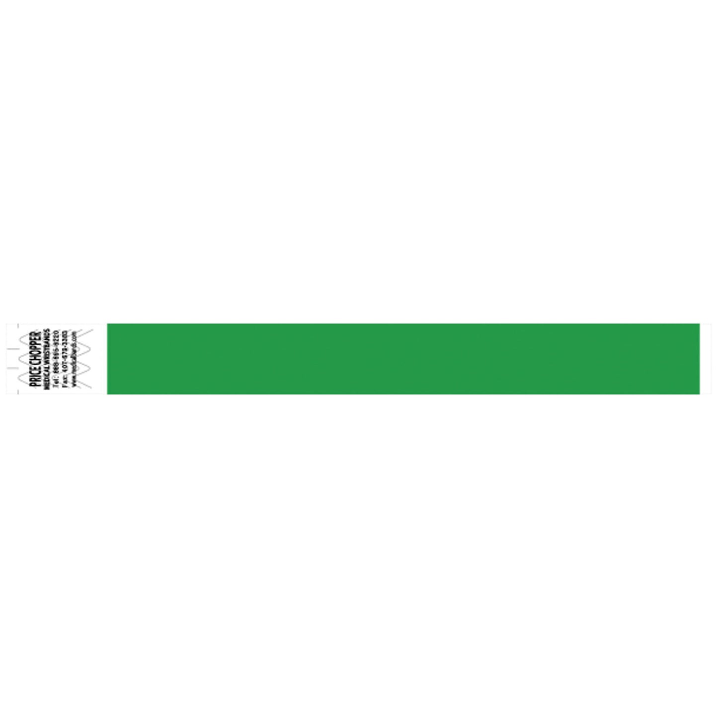 Wristband, Tyvek 1", Solid Green, 1000/bx