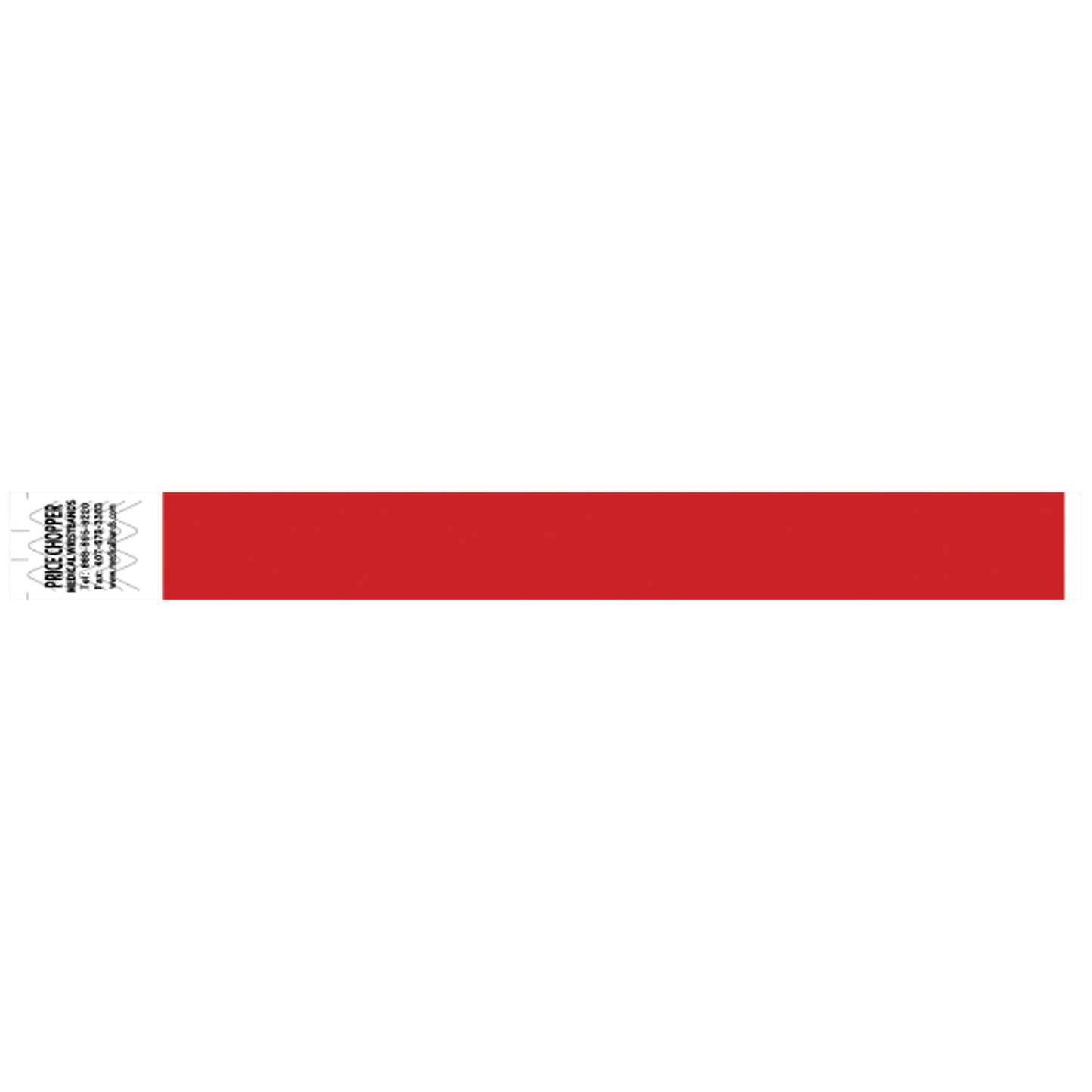 Wristband, Tyvek 1", Solid Red, 1000/bx