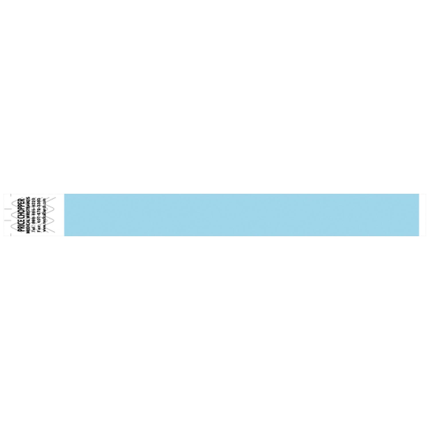 Wristband, Tyvek 1", Solid Light Blue, 1000/bx
