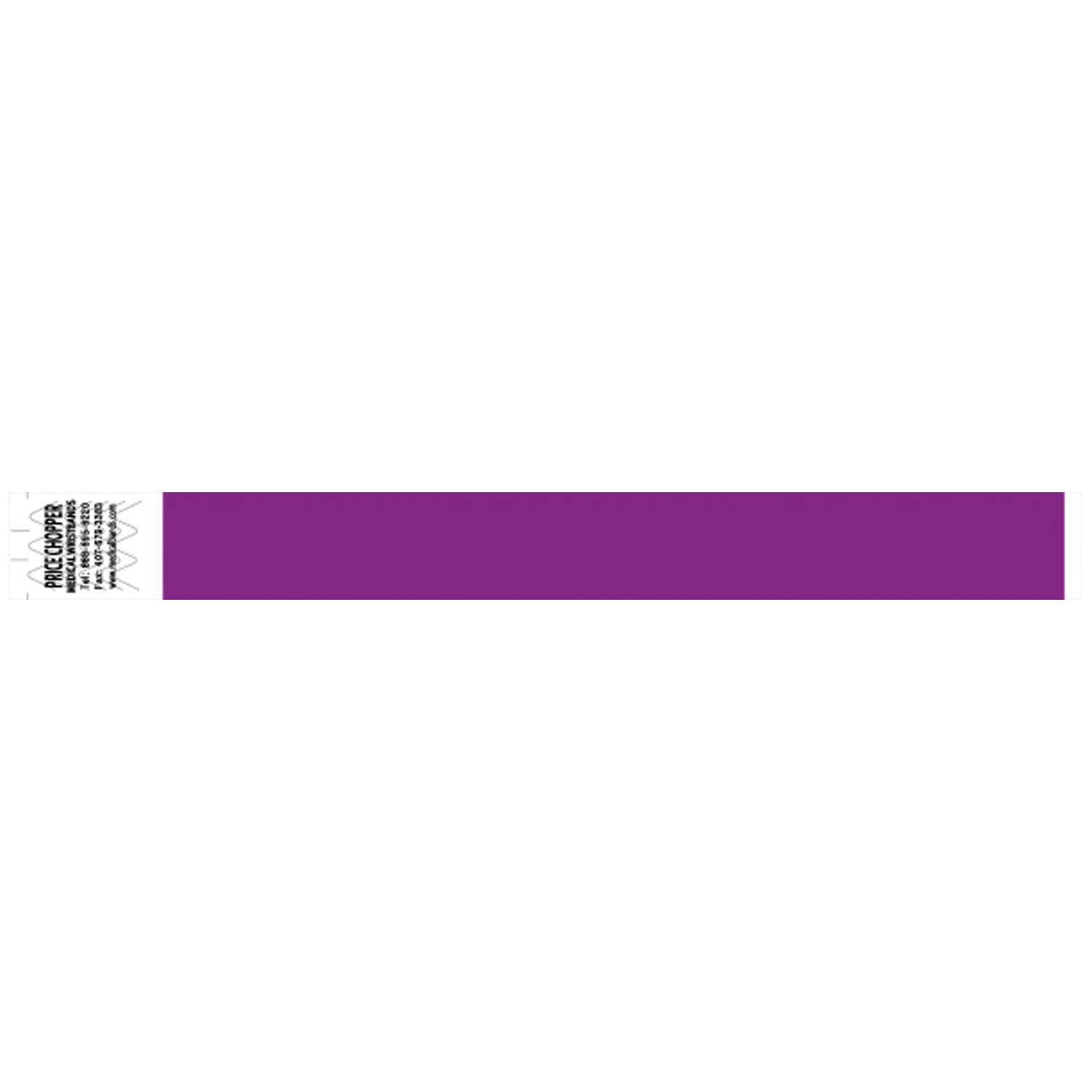 Wristband, Tyvek 1", Solid Purple, 1000/bx