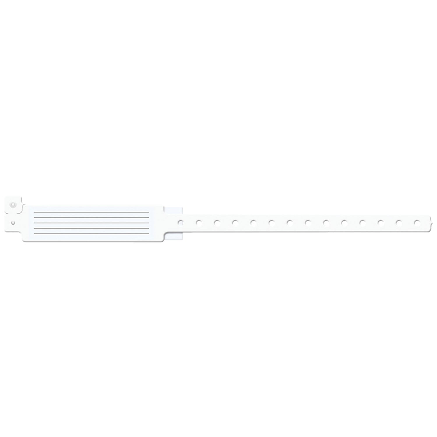 Wristband, Adult, 12", Insert Vinyl, Custom Printed, White, 250/bx
