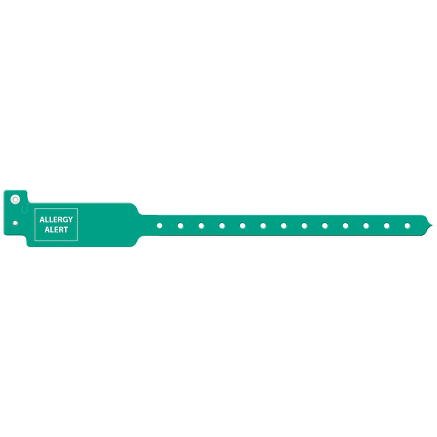 Wristband, Adult/ Pediatric, 10", Tri-Laminate, Allergy Alert, Green, 250/bx