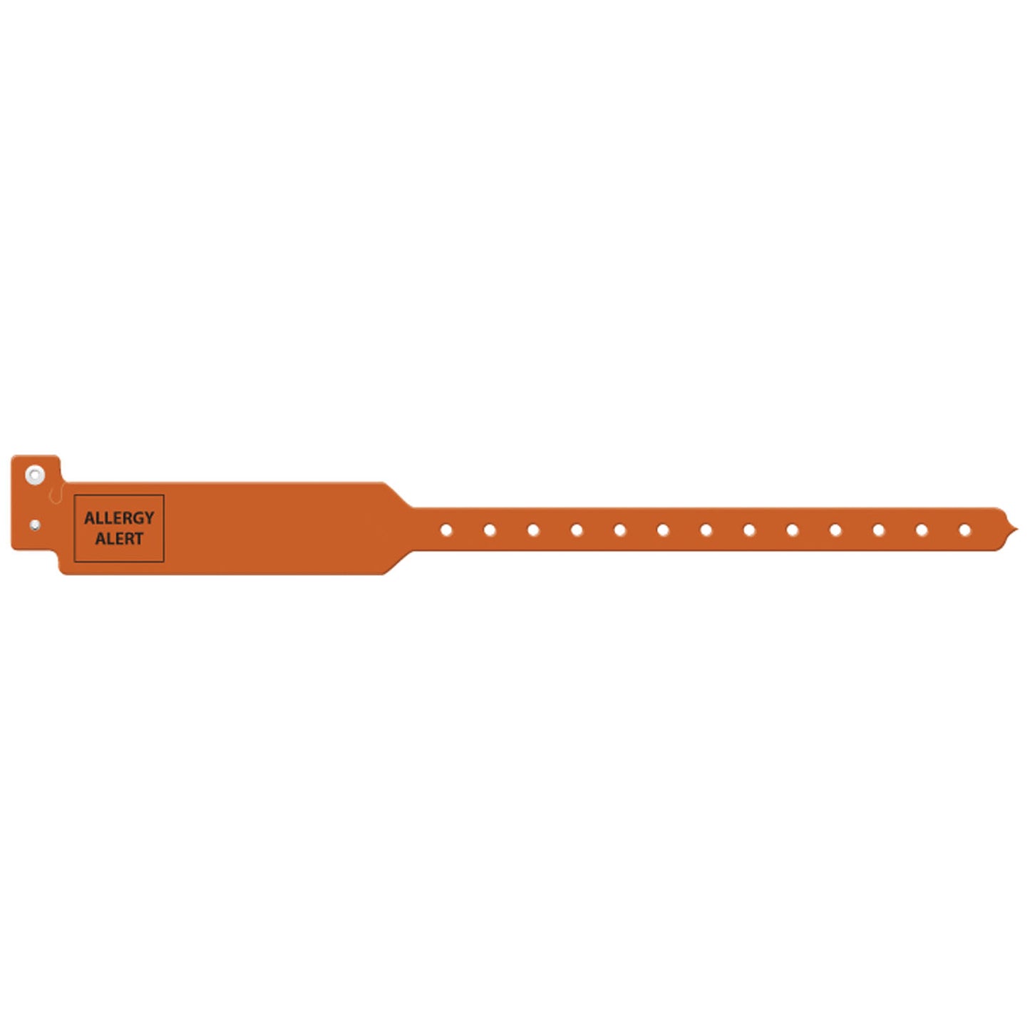 Wristband, Adult, 12", Tri-Laminate, Allergy Alert, Orange, 250/bx