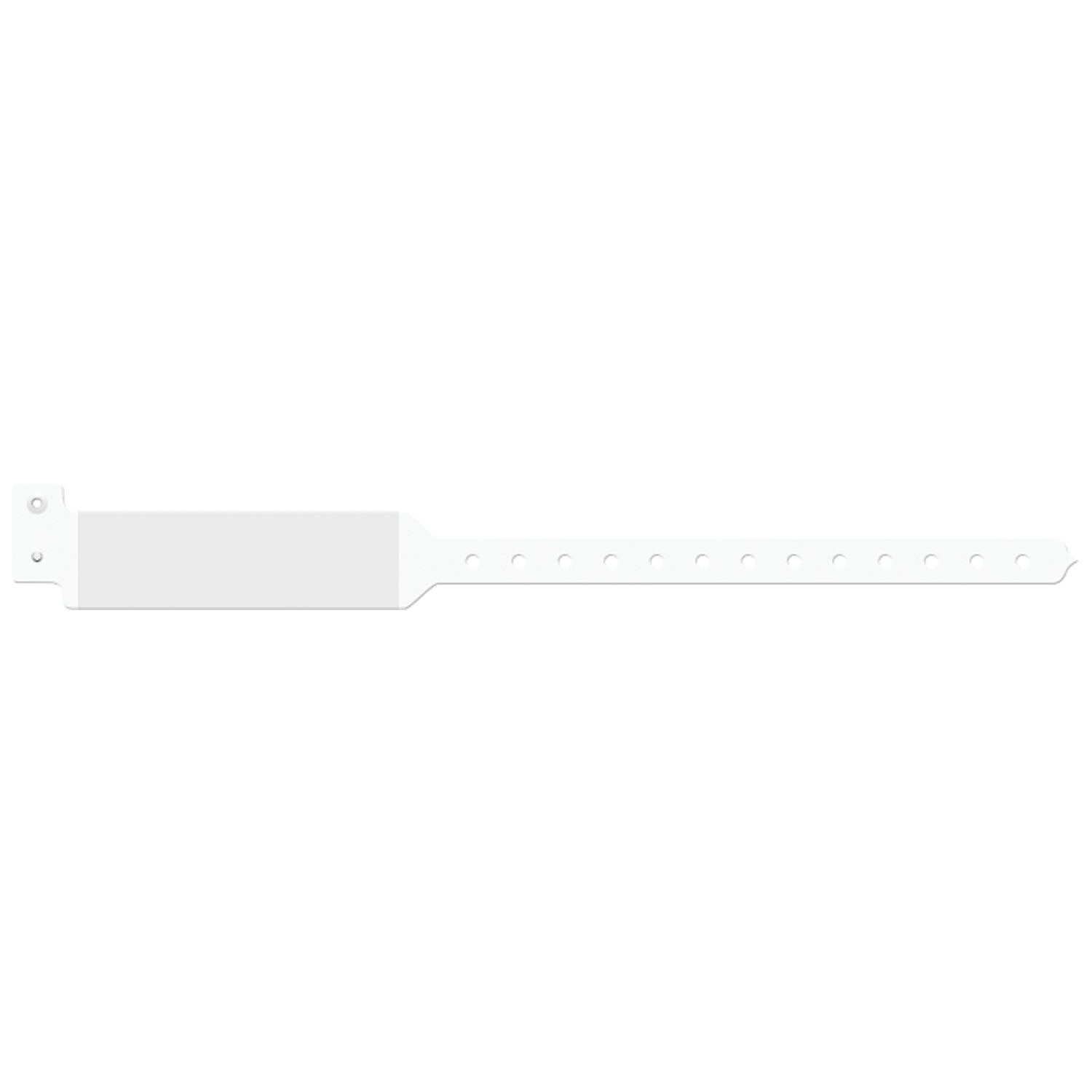 Wristband, Adult, Imprinter Tri-Laminate, Custom Printed, White, 500/bx