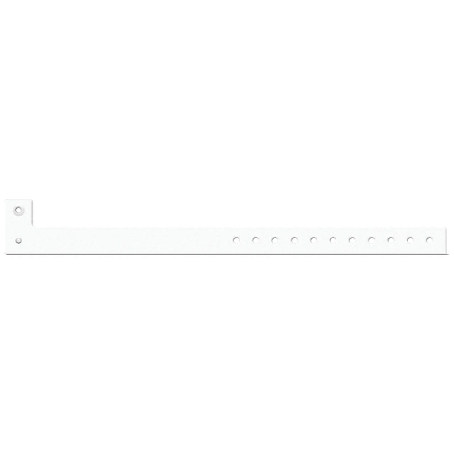 Wristband, Adult/ Pediatric, L Shape Tri-Laminate, White, 500/bx