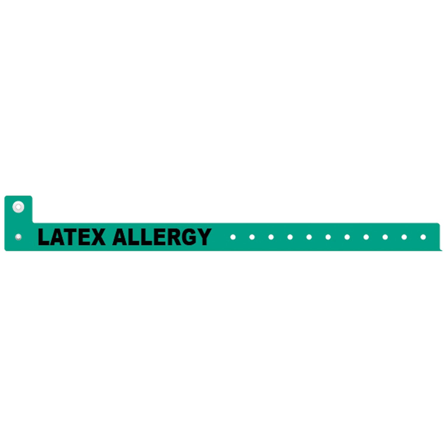 Wristband, L Shape, Tri-Laminate, Latex Allergy, Green, 500/bx