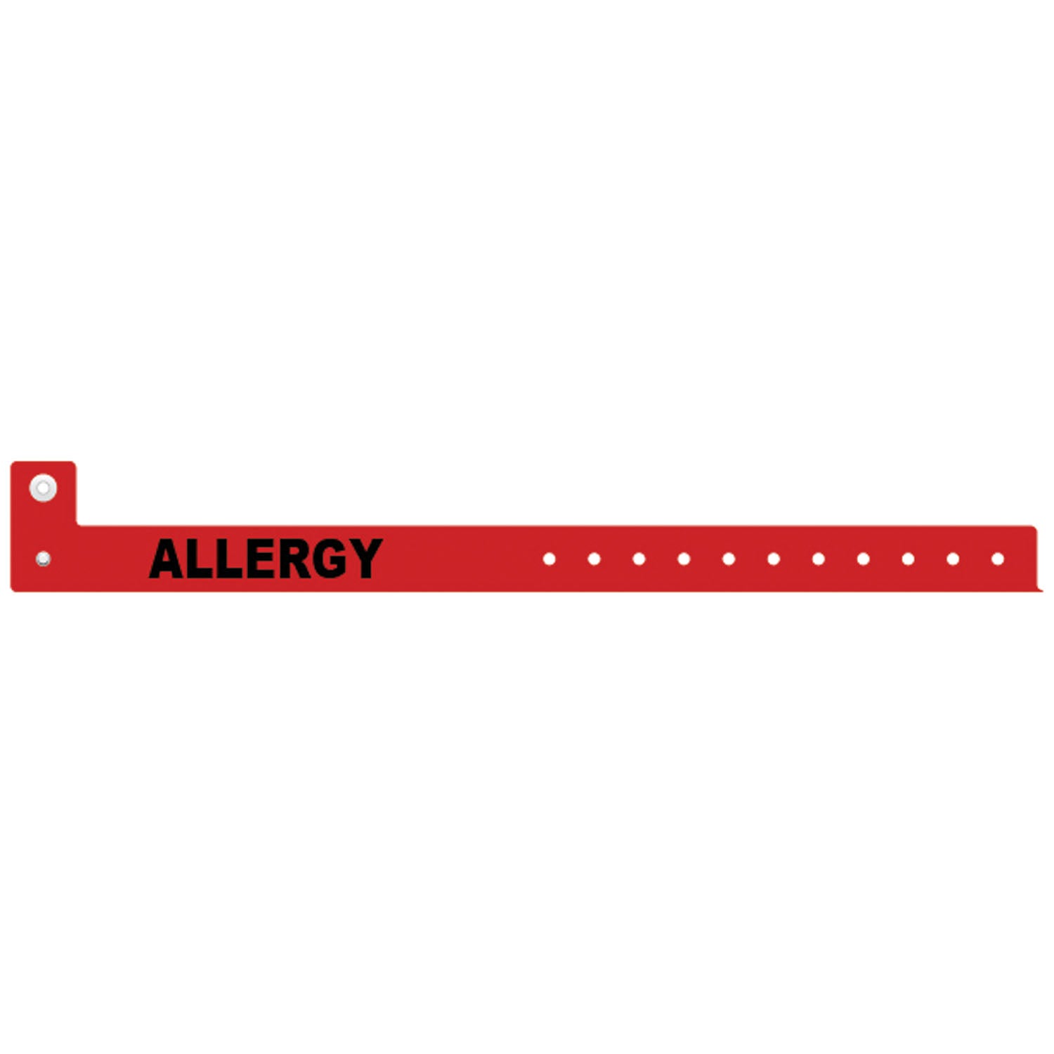 Wristband, L Shape, Tri-Laminate, Allergy, Red, 500/bx