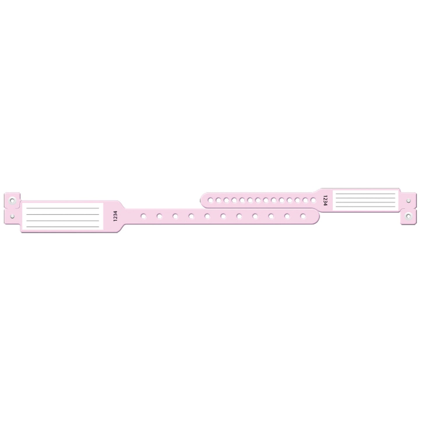 Wristband Set, 2-Part, Mother-Baby Set, Insert, Custom Printed, Pink, 150/bx