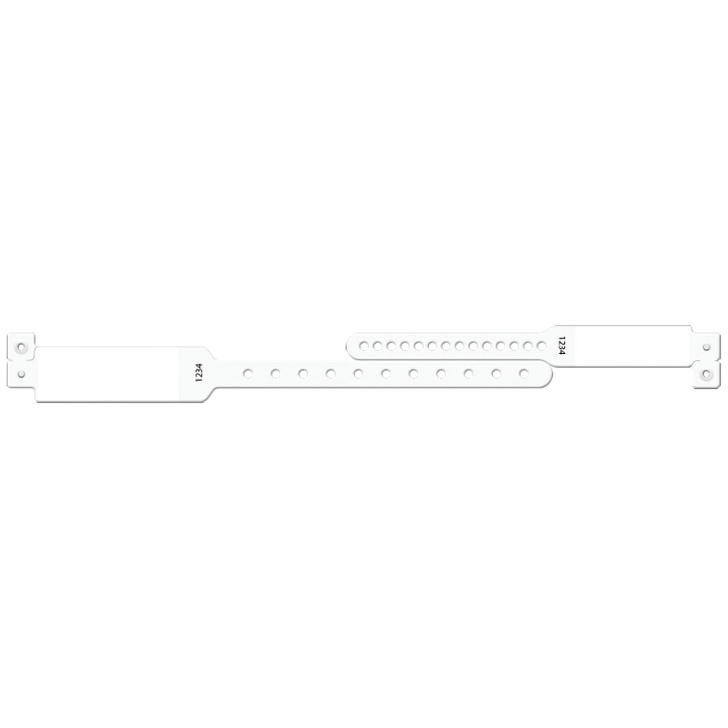 Wristband Set, 2-Part, Mother-Baby Set, Imprinter, White, 150/bx