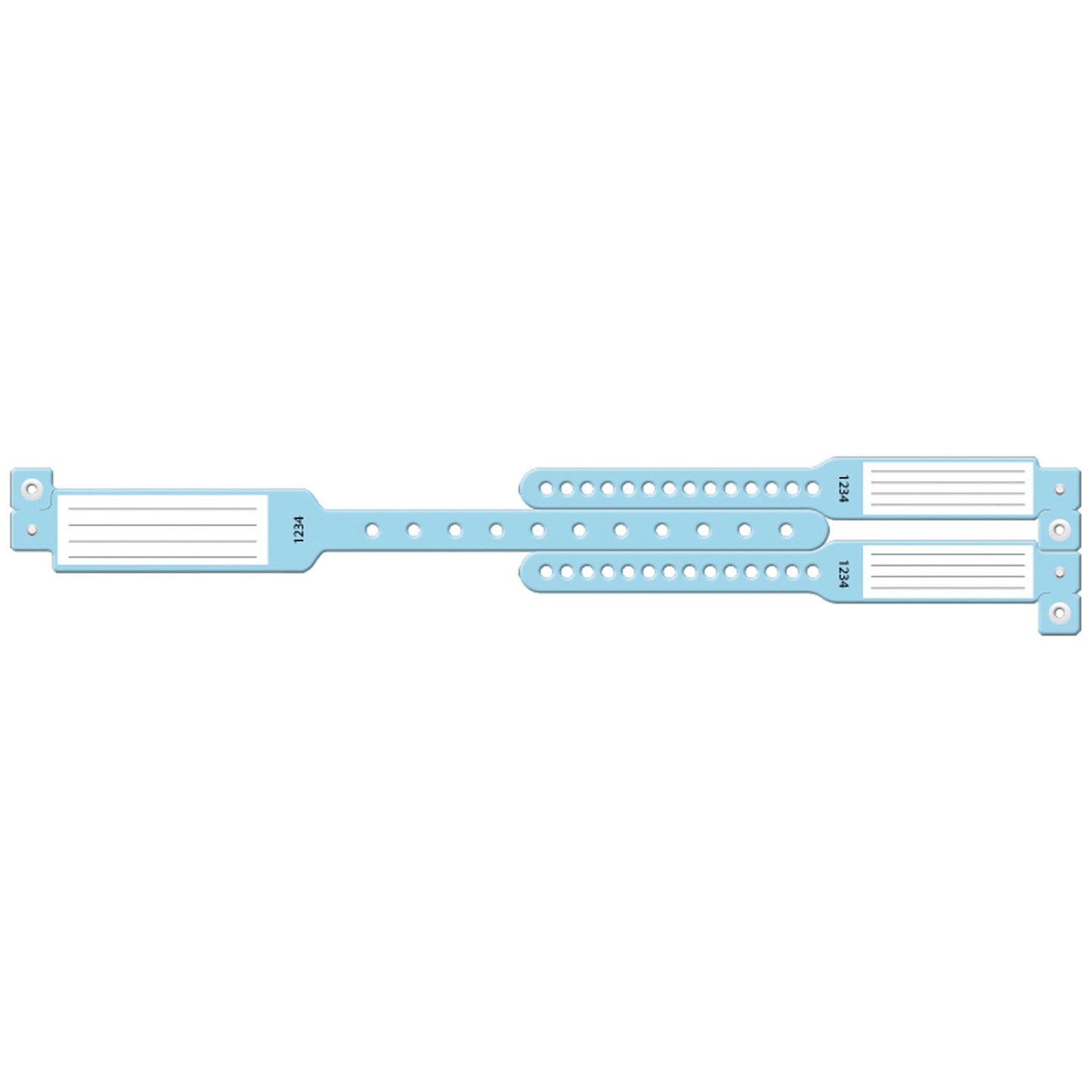 Wristband Set, 3-Part, Mother-Baby Set, Insert, Blue, 100/bx