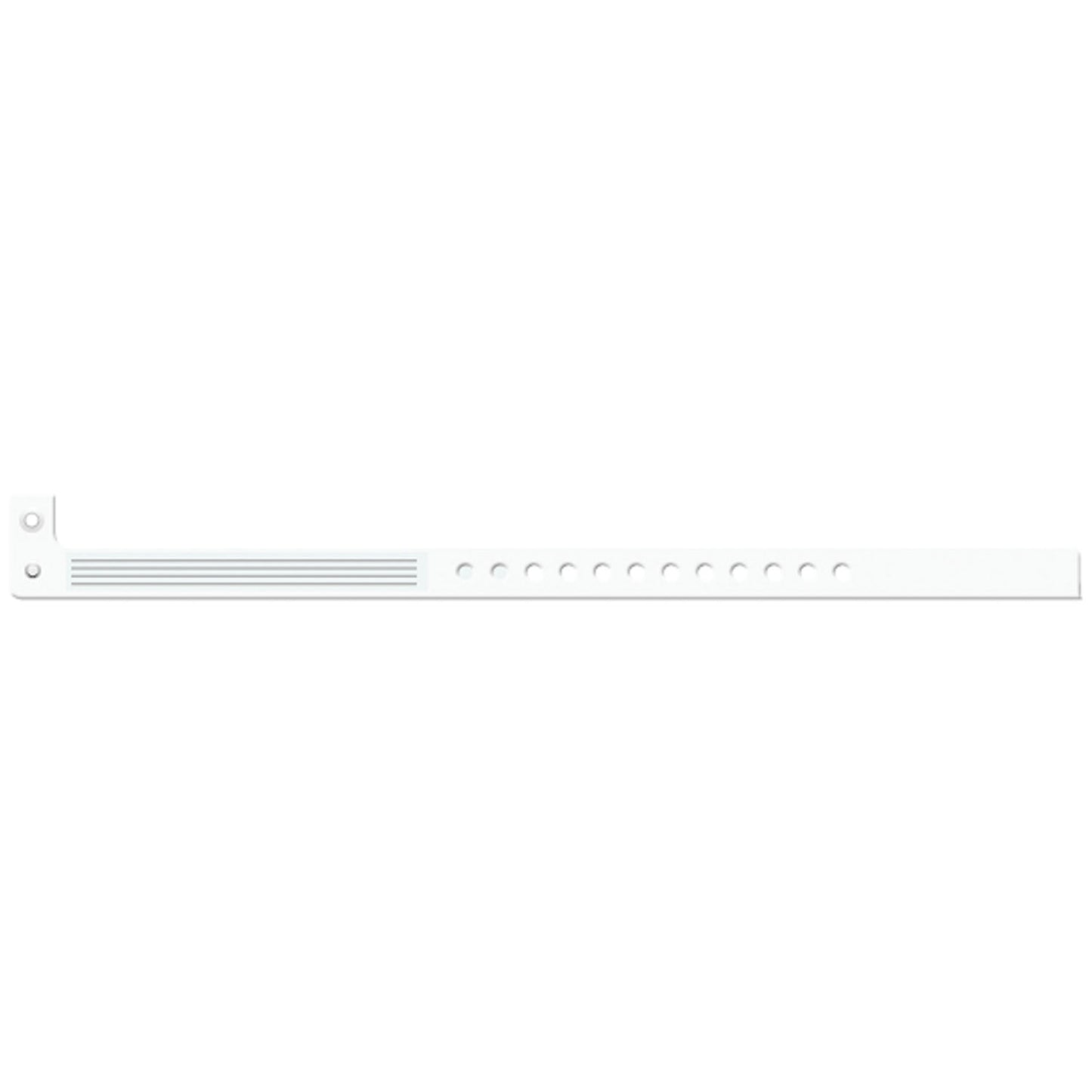 Wristband, L-Shape, Insert Vinyl, Custom Printed, White, 500/bx