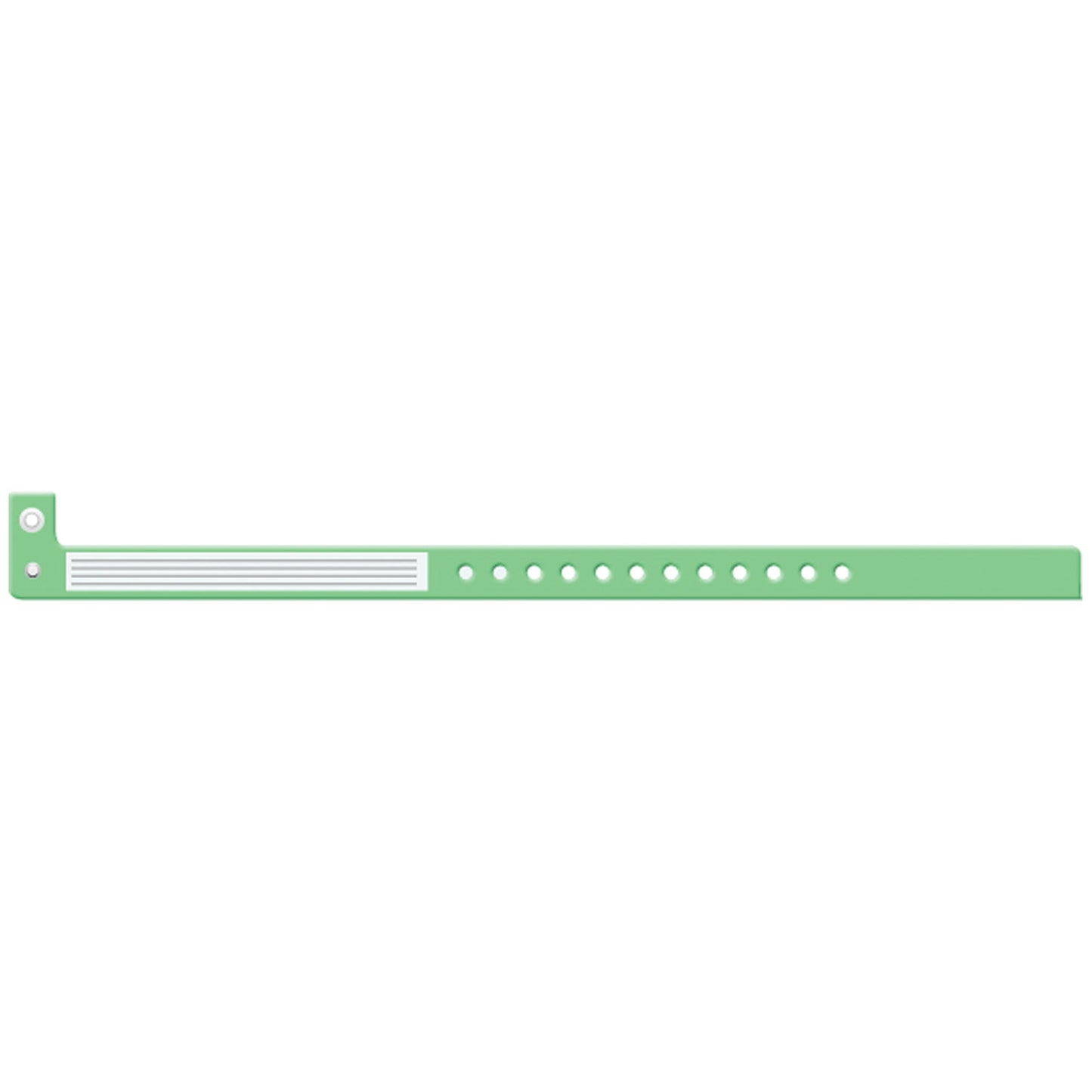 Wristband, L-Shape, Insert Vinyl, Custom Printed, Green, 500/bx