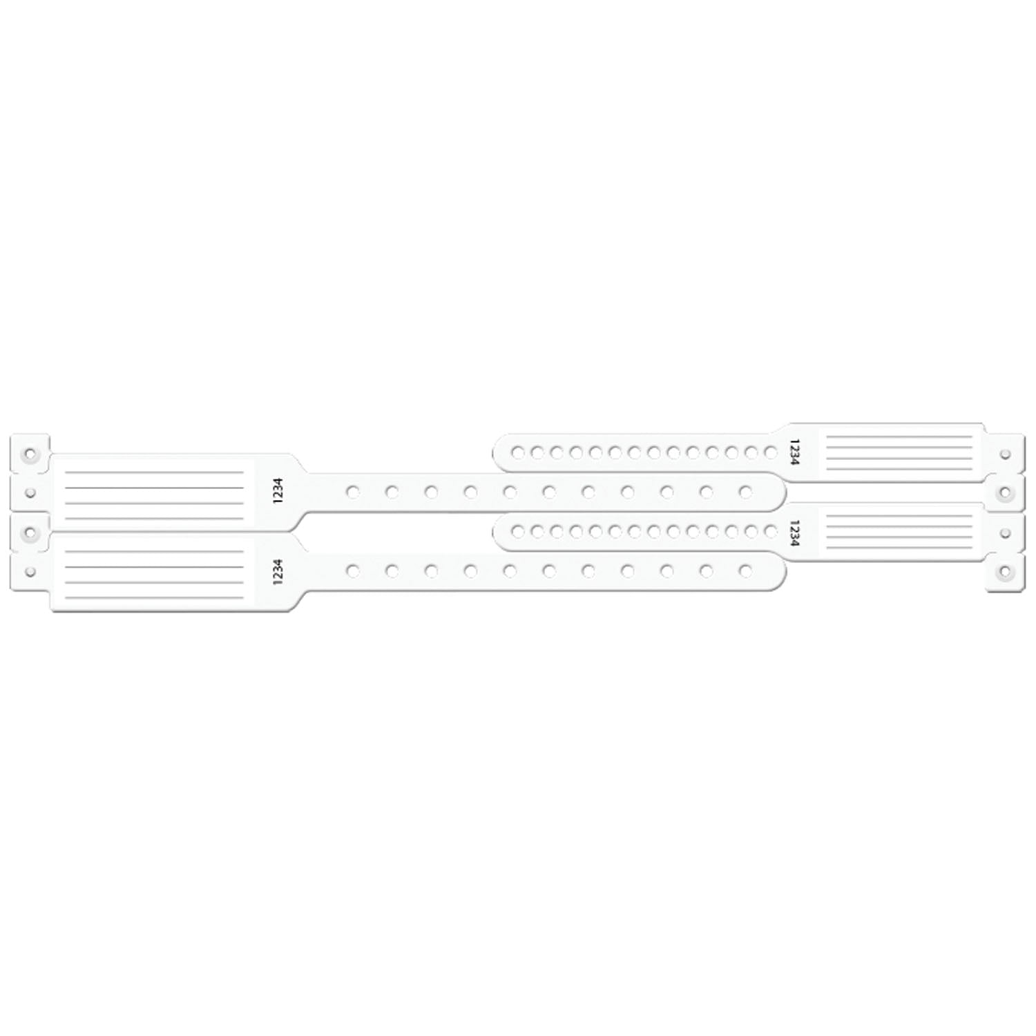 Wristband Set, 4-Part, Mother-Baby Set, Insert, White, 100/bx