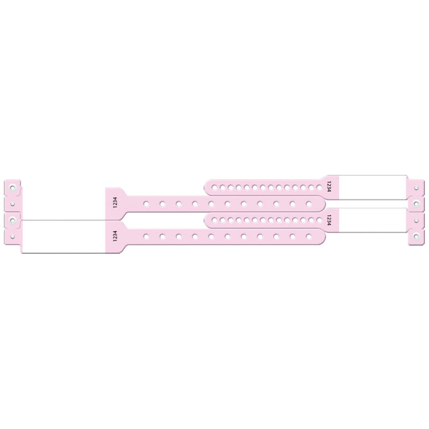 Wristband Set, 4-Part, Mother-Baby Set, Imprinter, Pink, 100/bx