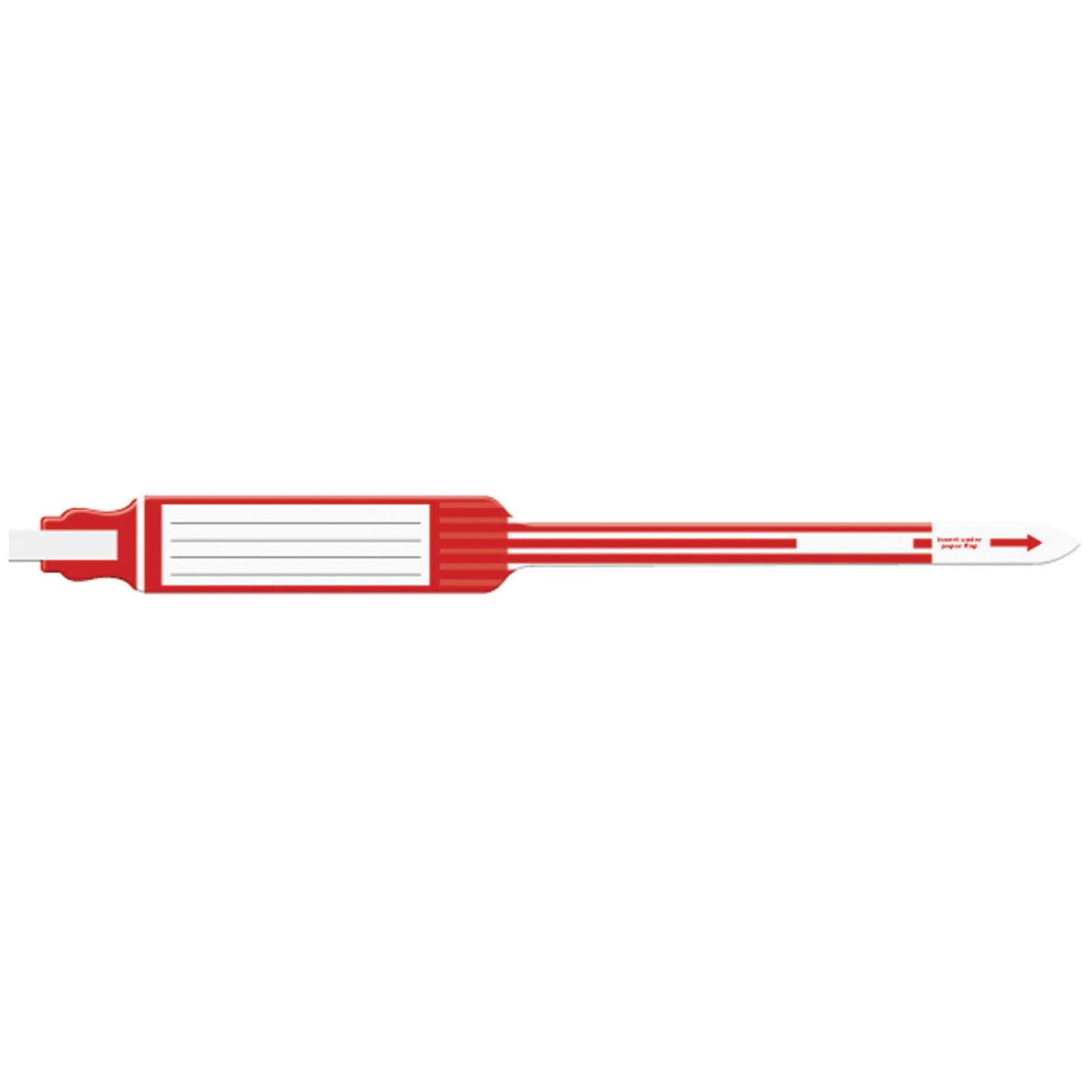 Wristband, Adult, Insert, Self Adhesion, Tri-Laminate, Mega Wide, Red, 250/bx