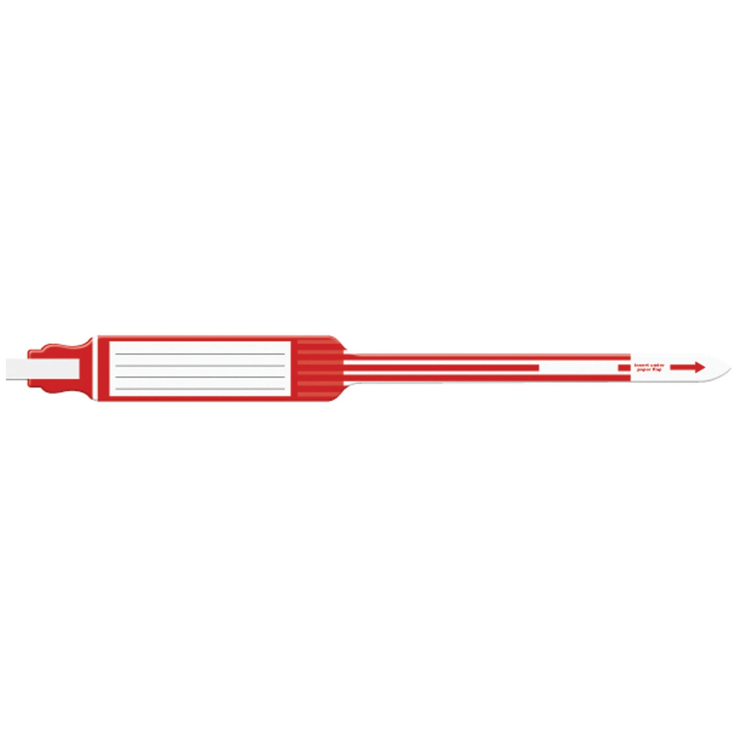 Wristband, Adult, Insert, Self Adhesion, Tri-Laminate, Mega Wide, Red, 250/bx