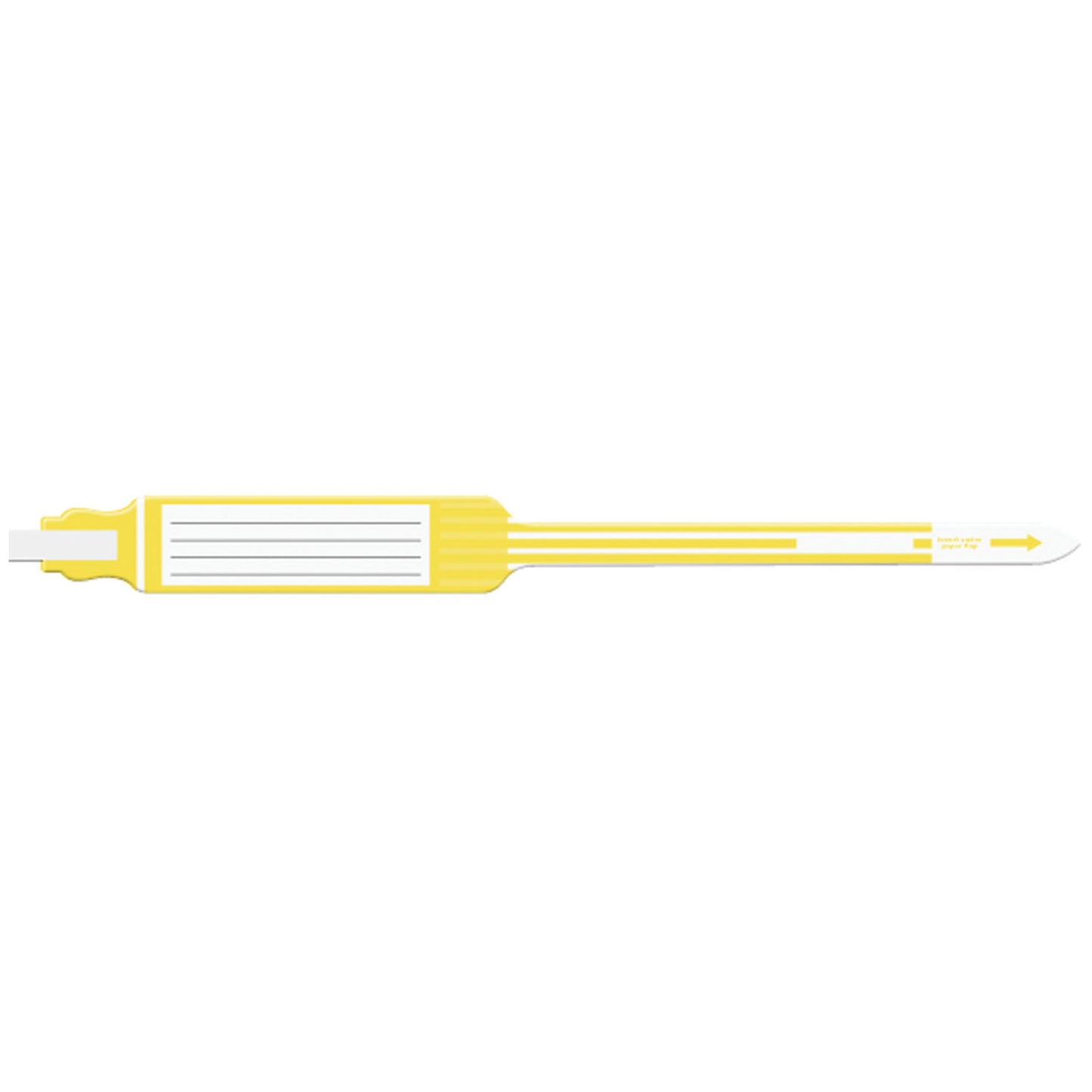 Wristband, Adult, Insert, Self Adhesion, Tri-Laminate, Mega Wide, Yellow, 250/bx