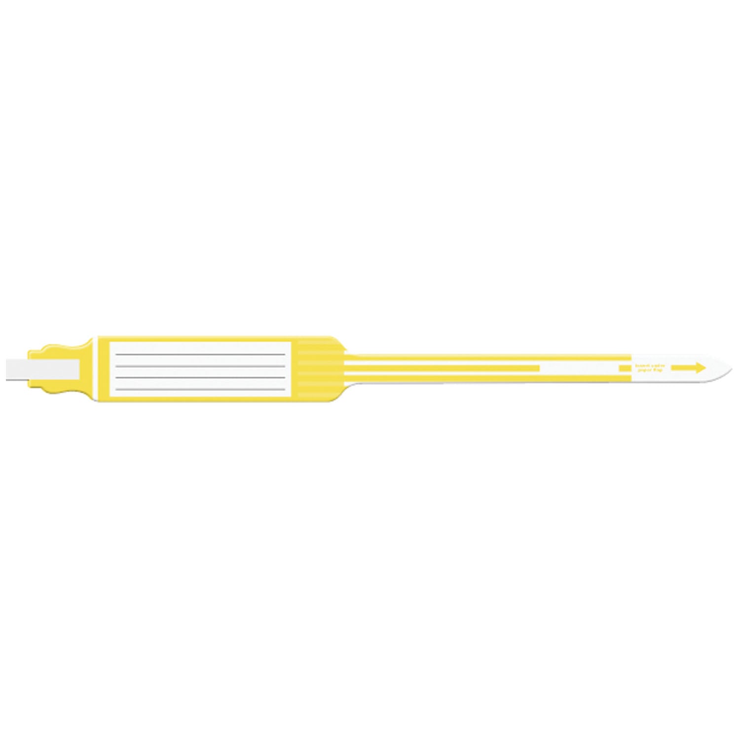 Wristband, Adult, Insert, Self Adhesion, Tri-Laminate, Mega Wide, Yellow, 250/bx