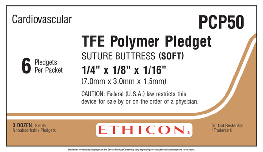 TFE Polymer Pledget, Soft, _" x ?" x 1/16", 6/pk, 36 pk/bx (Continental US Only)