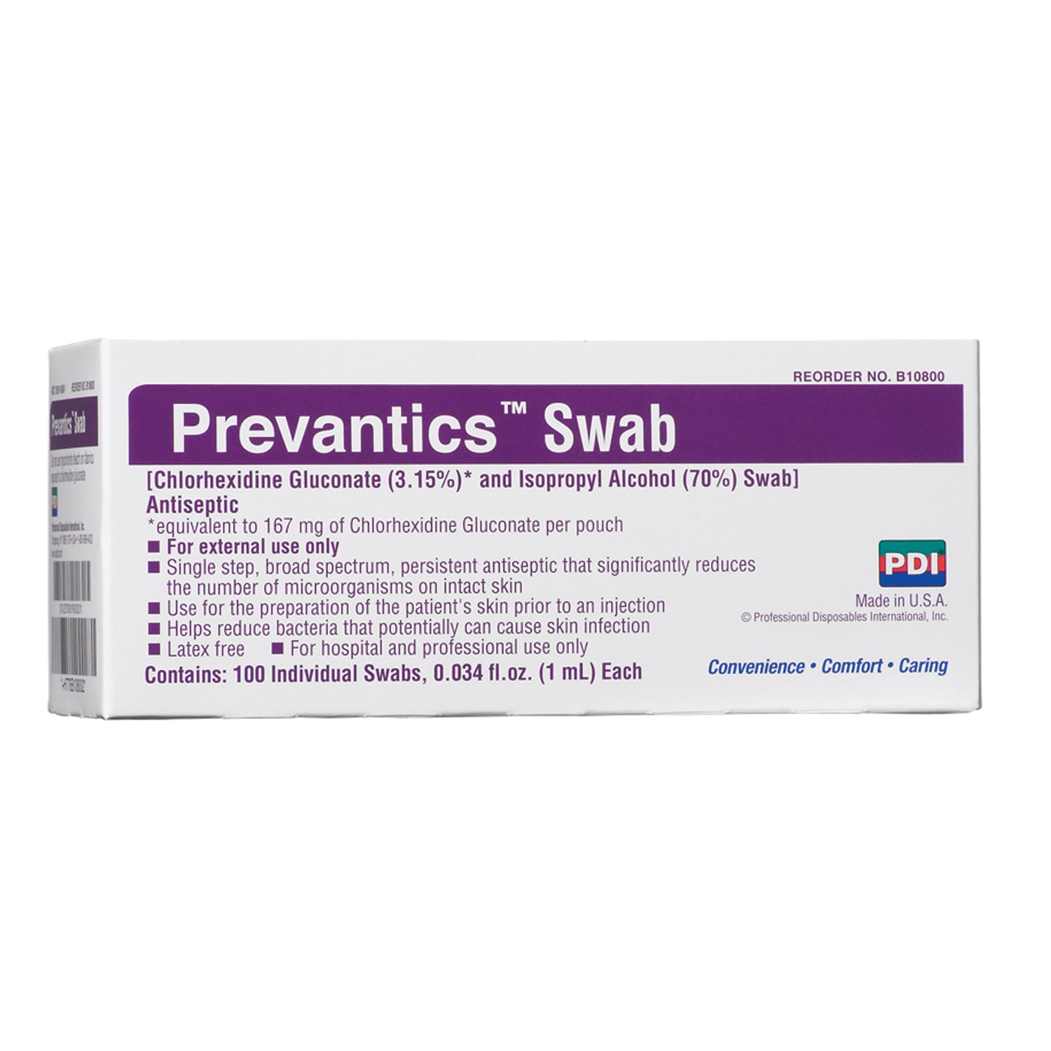 Swab (prep pad), 3.125" x 1.125", 100/bx, 10 bx/cs (147 cs/plt) (US Only) (Products cannot be sold on Amazon.com or any other 3rd party site)