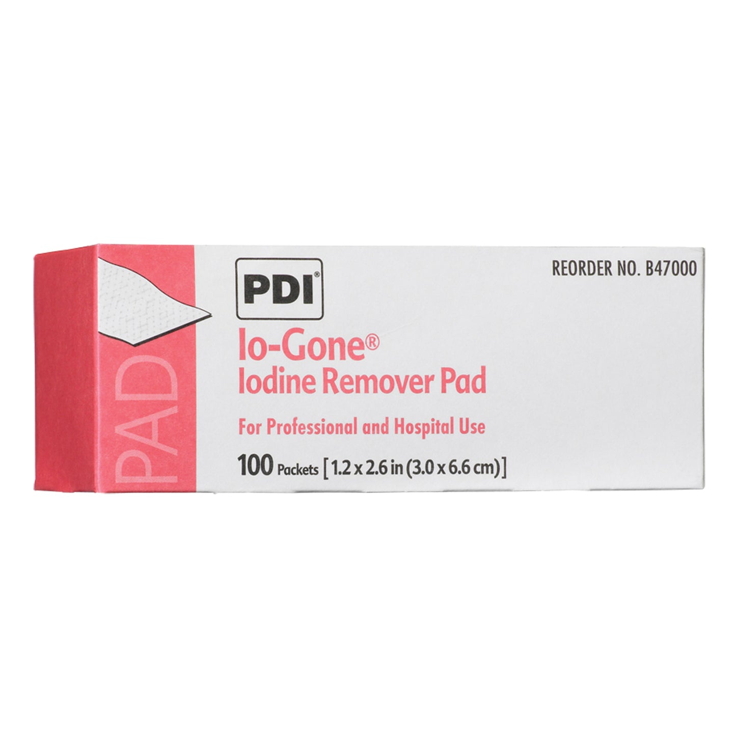 IO-GONEIodine Remover Pad, 1/pk, 100 pk/bx, 10 bx/cs