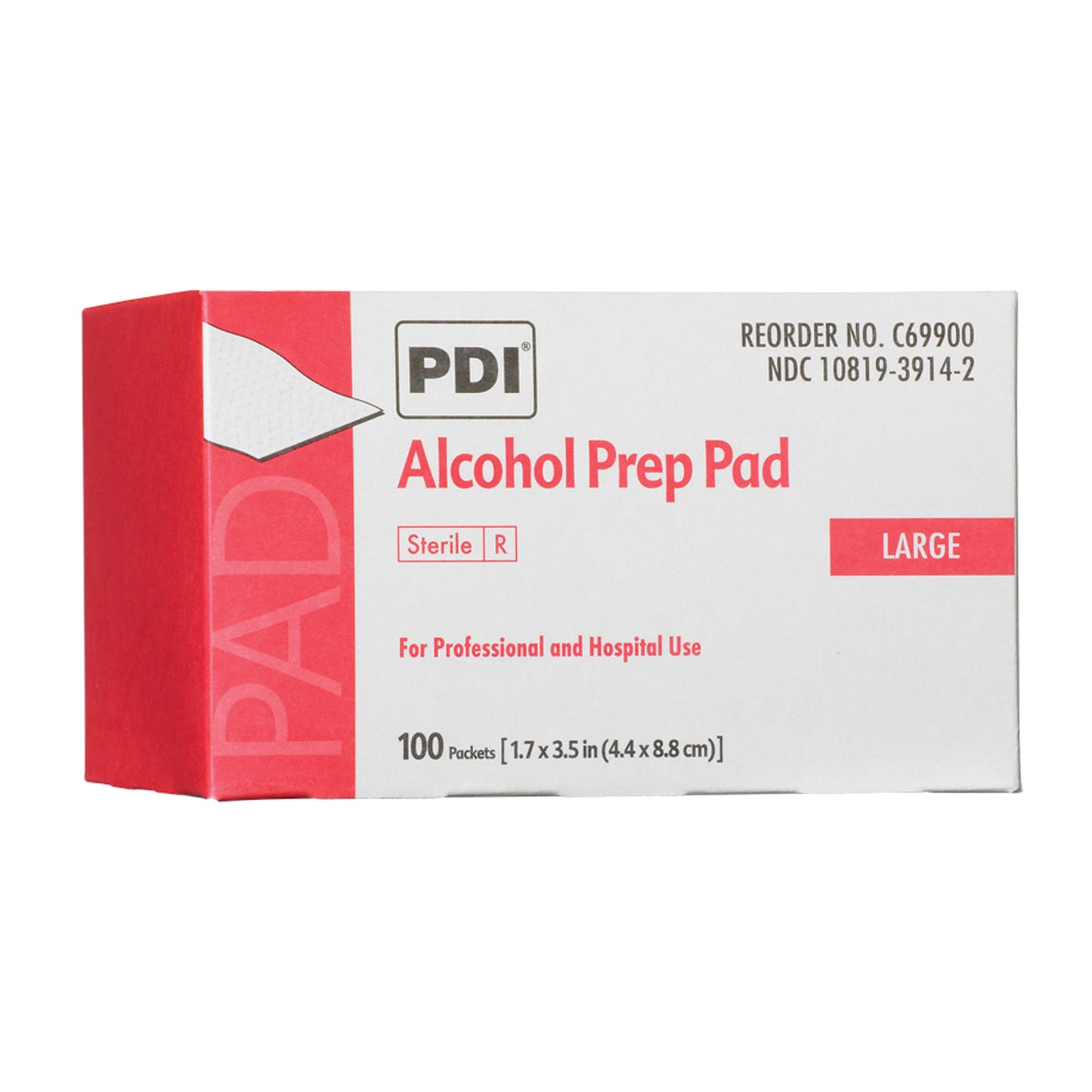 Alcohol Prep Pad, Large, Sterile, 1.7 x 3.5, Applicator 2_" x 3", 100/bx, 10 bx/cs (96 cs/plt) (US Only) (Products cannot be sold on Amazon.com or any other 3rd party site)