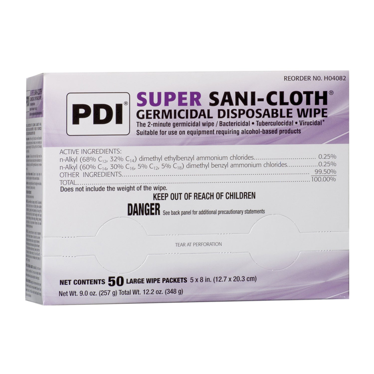 Germicidal Disposable Wipe, Large, Individual, Boxed, 5" x 8", 50/bx, 10 bx/cs (80 cs/plt) (Item is considered HAZMAT and cannot ship via Air or to AK, GU, HI, PR, VI) (US Only) (Products cannot be sold on Amazon.com or any other 3rd party site)