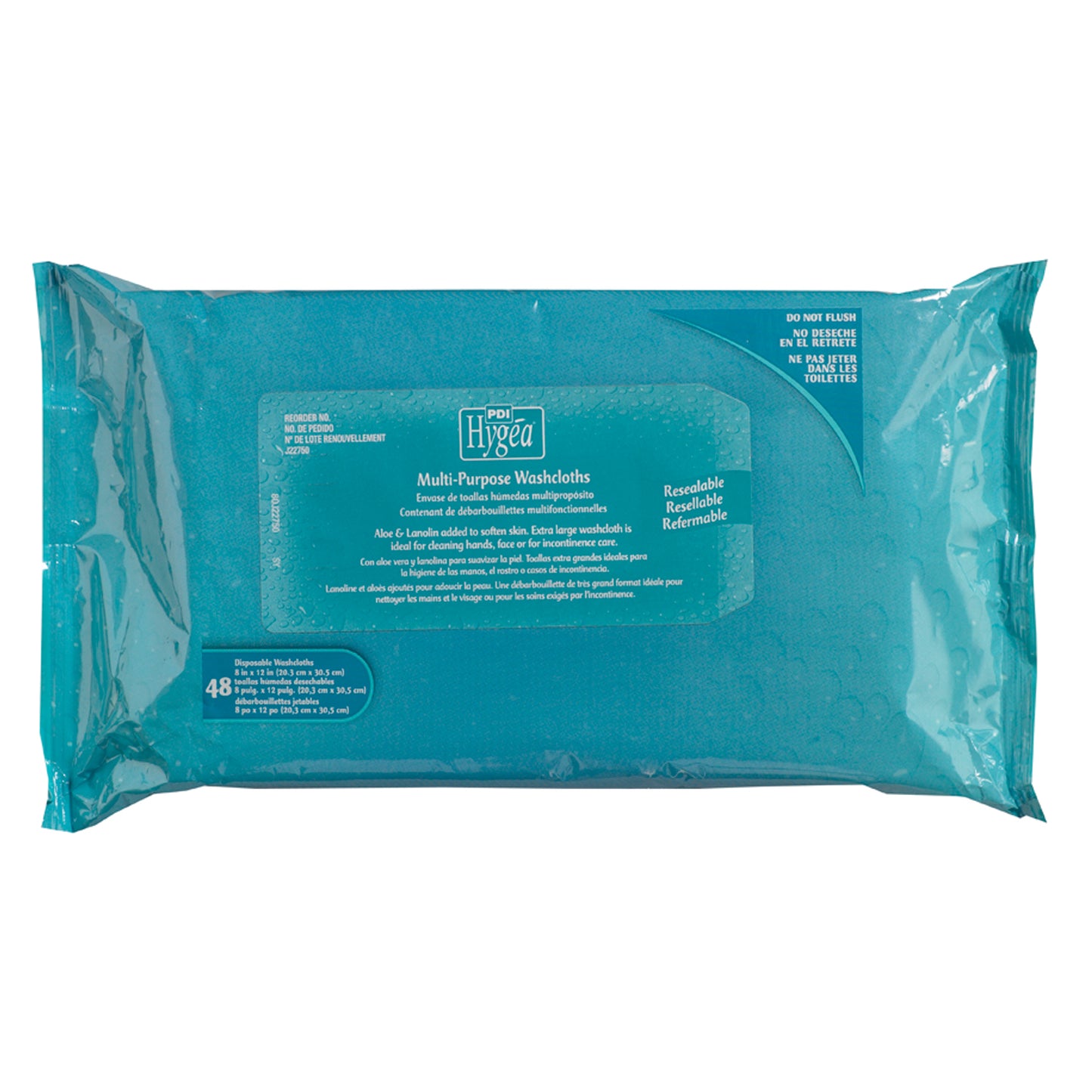 Multi-Purpose Washcloths, Resealable 48 count Disposable, 48/pk, 12 pk/cs (60 cs/plt) (US Only) (Products cannot be sold on Amazon.com or any other 3rd party site)