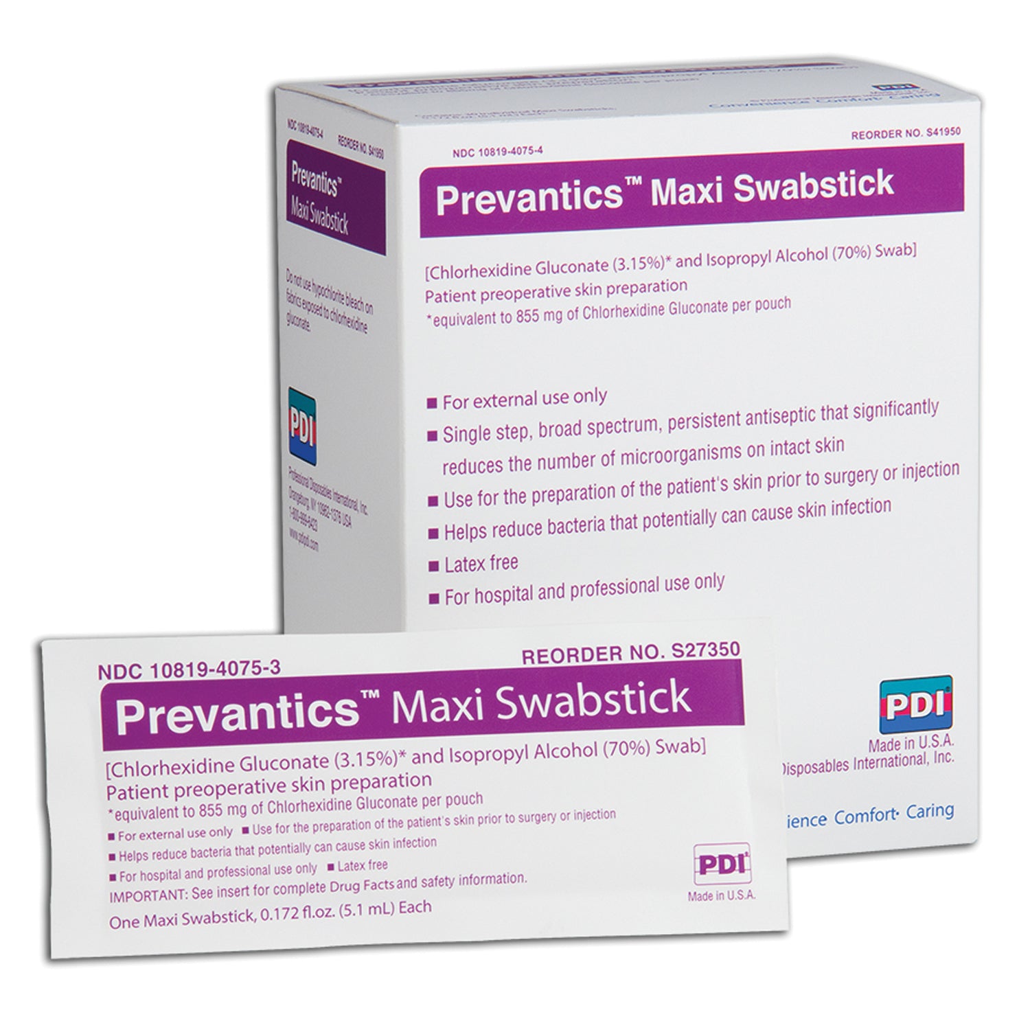 Maxi Swabstick, 3.25" x 8", 30/bx, 10 bx/cs (25 cs/plt) (US Only) (Products cannot be sold on Amazon.com or any other 3rd party site)