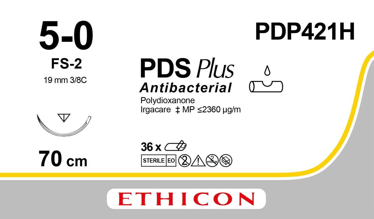 Suture, Reverse Cutting, Size 5-0, 27", Undyed Monofilament, Needle FS-2, 3/8 Circle, 3 dz/bx (Continental US Only)