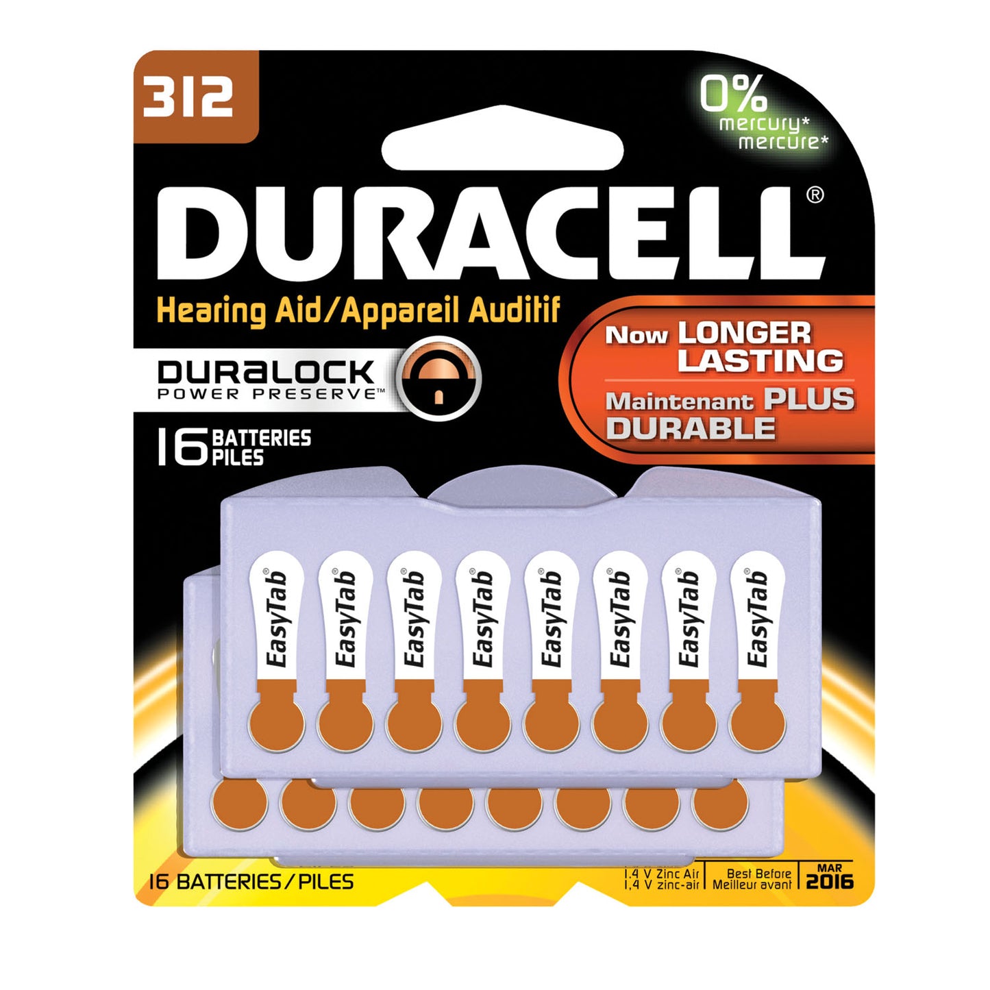 Battery, Zinc Air, Size 312, 16pk, 6 pk/bx (UPC# 66125) (Products are not for Private Household Markets; Products cannot be sold on Amazon.com or any other 3rd party site)