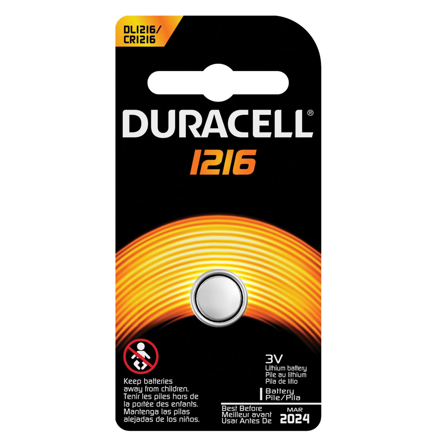 Battery, Lithium, Size DL1216, 3V, 6/bx, 6 bx/cs (UPC# 66262) (Item is considered HAZMAT and cannot ship via Air or to AK, GU, HI, MP, PR, VI) (Products are not for Private Household Markets; Products cannot be sold on Amazon.com or any other 3rd party site)