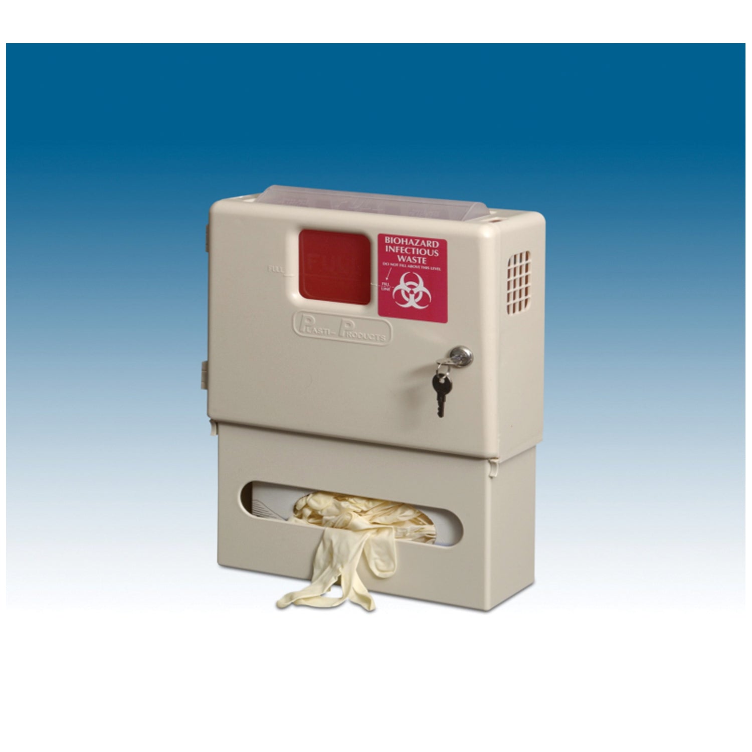 Combo Pak, Includes: 1-5 Qt Sharps Container (#141020), 1-Locking Wall Cabinet (#143002), & 1-Glove Box (#144002), 1/cs (Item is on allocation. Supplie may be limited or there may be longer than normal lead times)