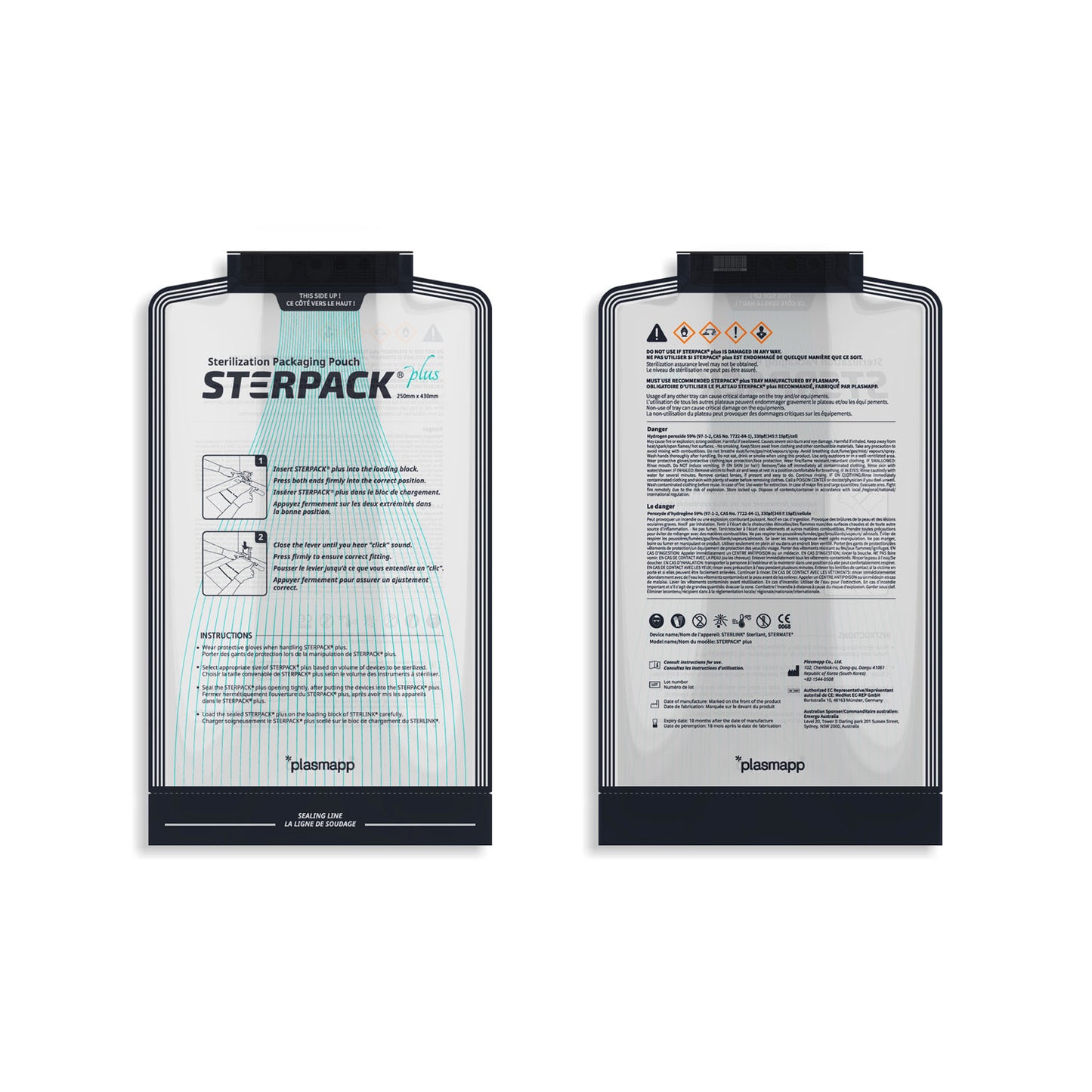 STERPACK(TM) Plus Cassette, Sterilant: Hydrogen Peroxide Pouch Type, Pre-packaged Sealed STERPACK Plus, 30/bx, 8bx/cs (US Only) (Item is Short Dated; Non-Returnable)