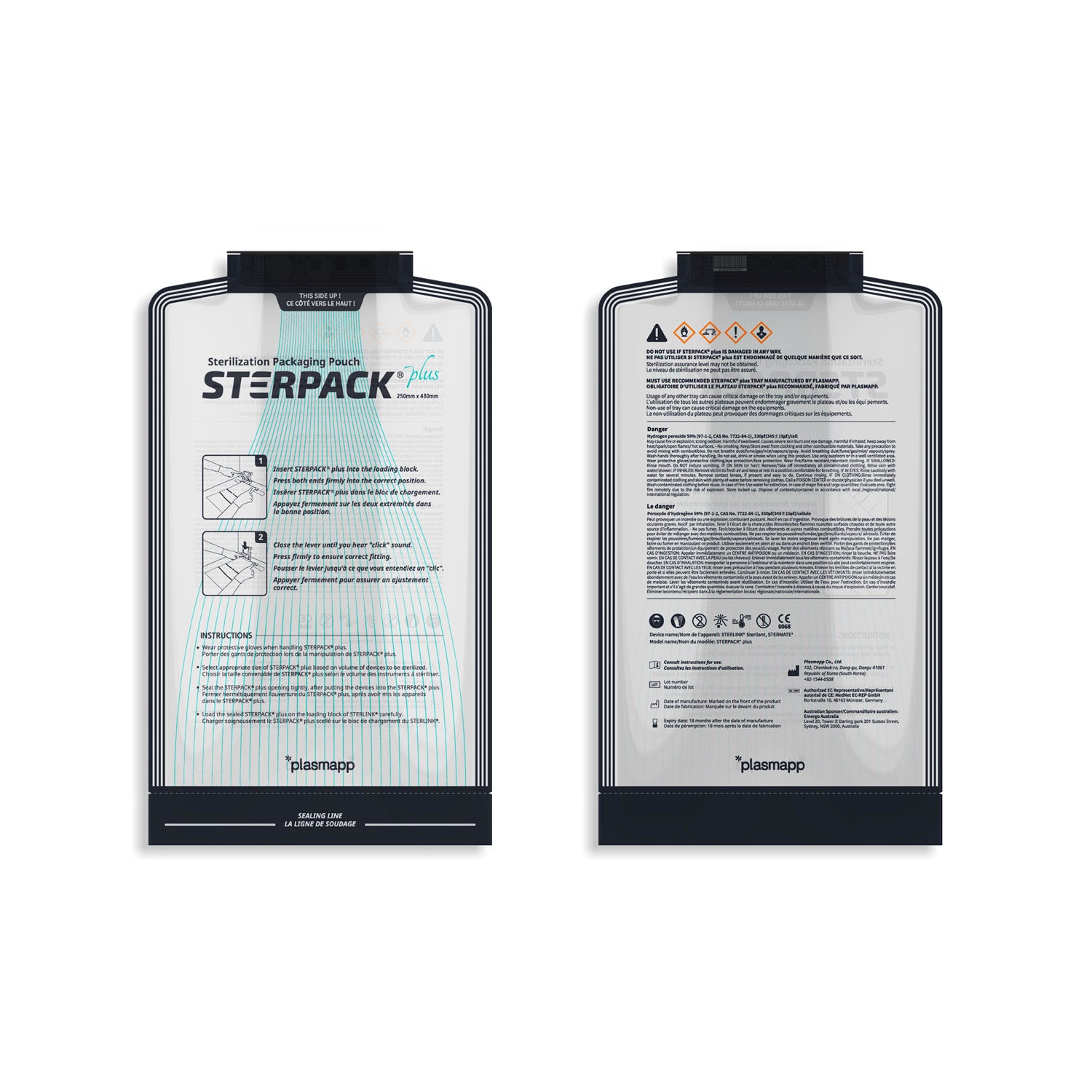 STERPACK(TM) Plus Cassette, Sterilant: Hydrogen Peroxide Pouch Type, Pre-packaged Sealed STERPACK Plus, 30/bx, 8bx/cs (US Only) (Item is Short Dated; Non-Returnable)