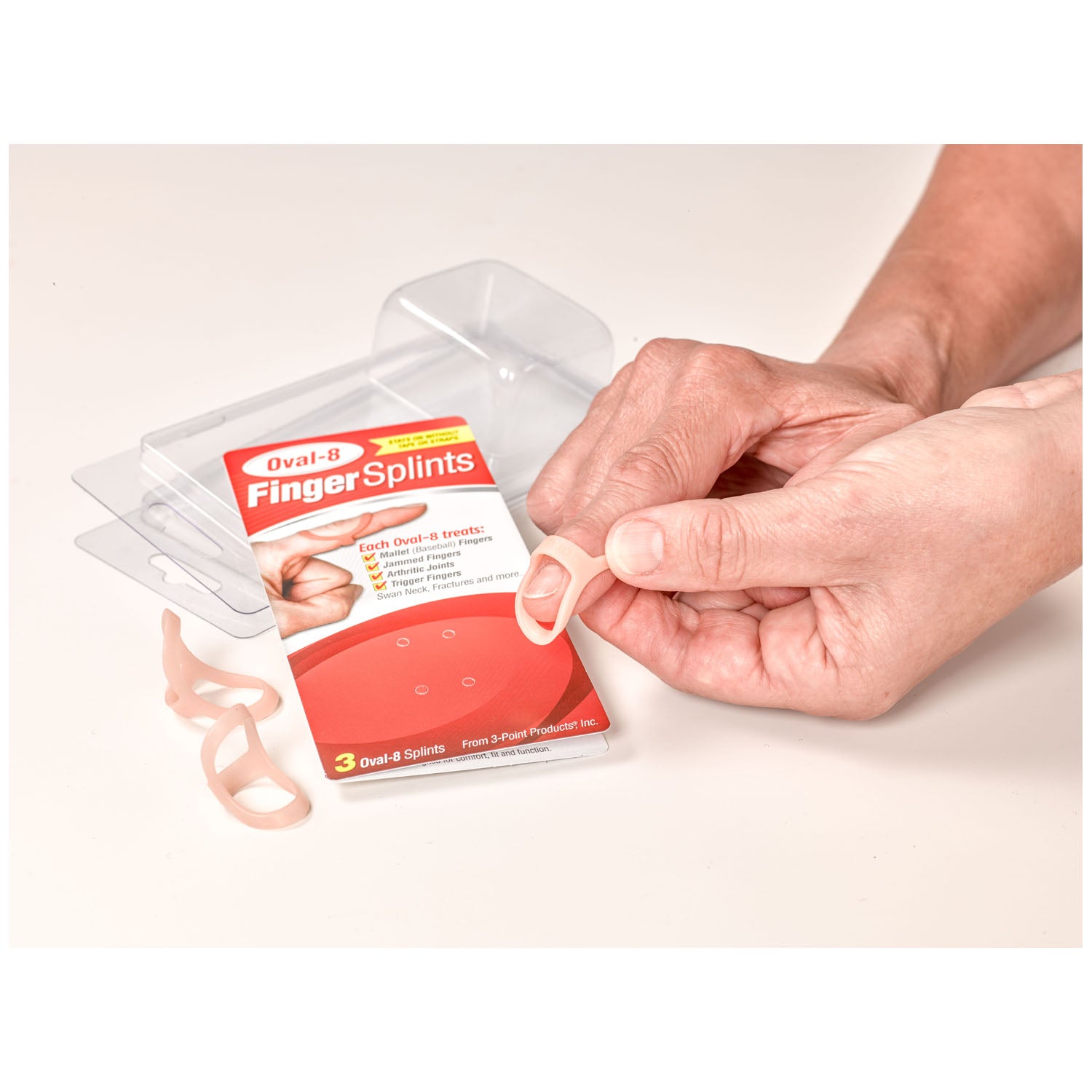 Oval-8 Finger Splint, Graduated Set of 3/Retail Pack - Sizes 8, 9, 10 (090732) (Not to be sold on any third party online store or site, such as Amazon, Walmart, etc)