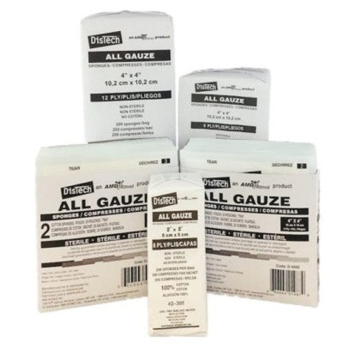 Gauze Sponge, 2" x 2", 8-Ply, Sterile, 2s, 50/bx, 30 bx/cs