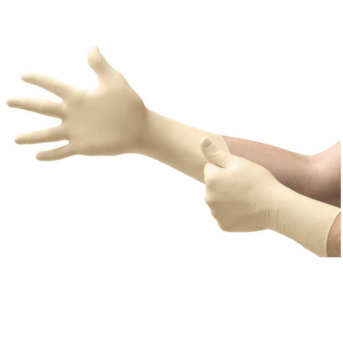 Cleanroom Glove, Size 7, Powder-Free, Natural, Latex, Disposable, Sterile, 1 pr/pk, 10 pk/polybag, 5 polybag/master bag, 1 master bag/cs (US Only)